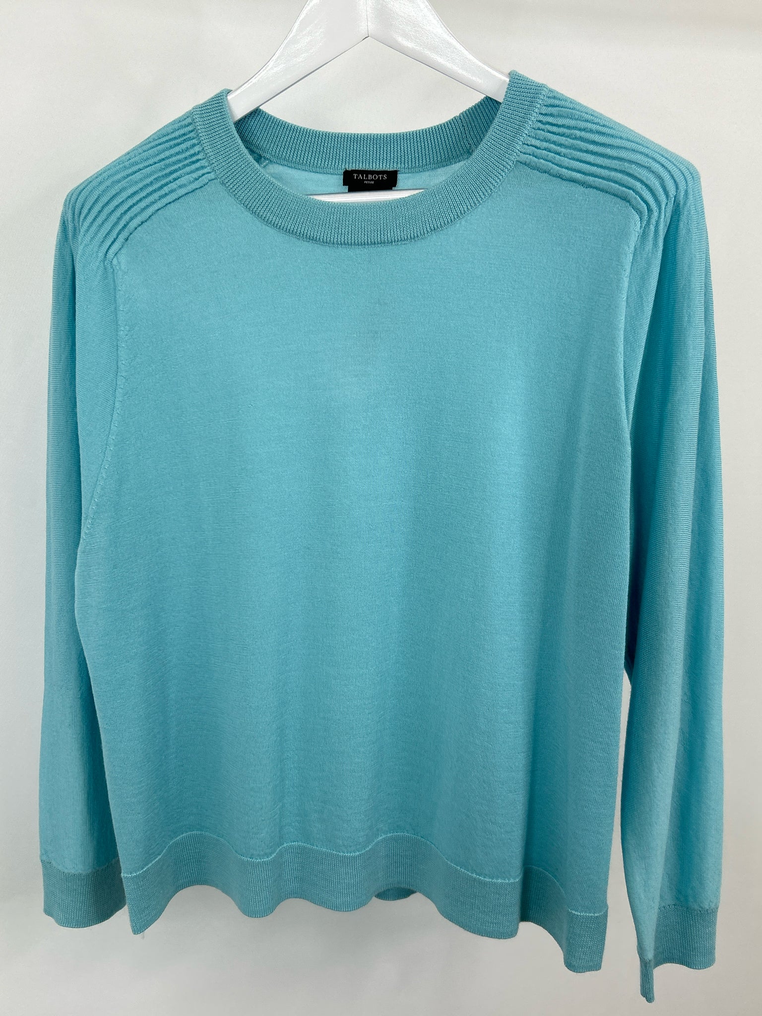TALBOTS NWT Size XLP AQUA Women Sweater