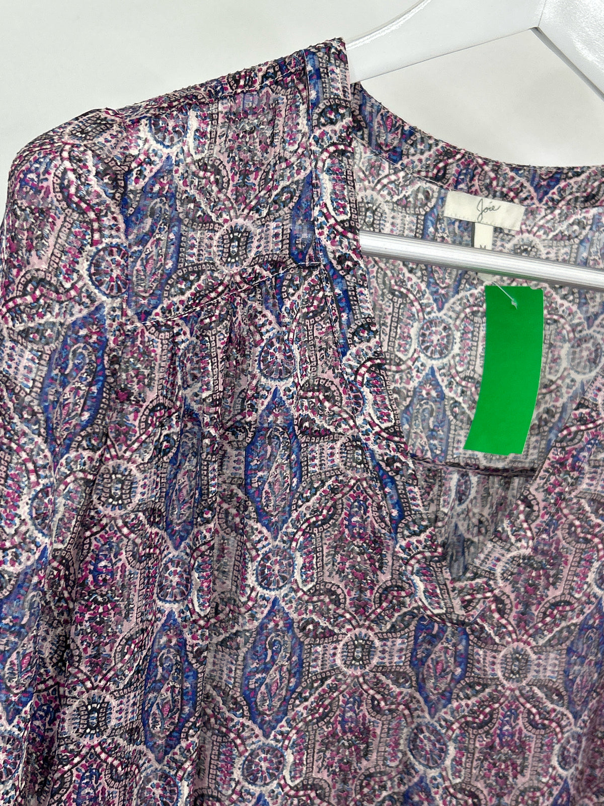 JOIE Size M Purple Print Women Top