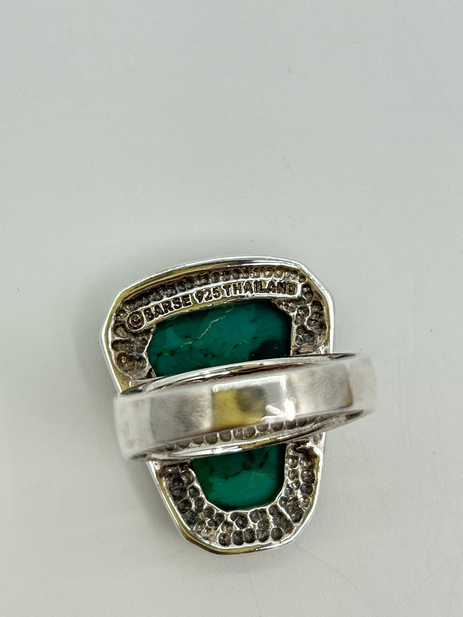BARSE Size 9.5 Silver & Turquoise Women's Ring
