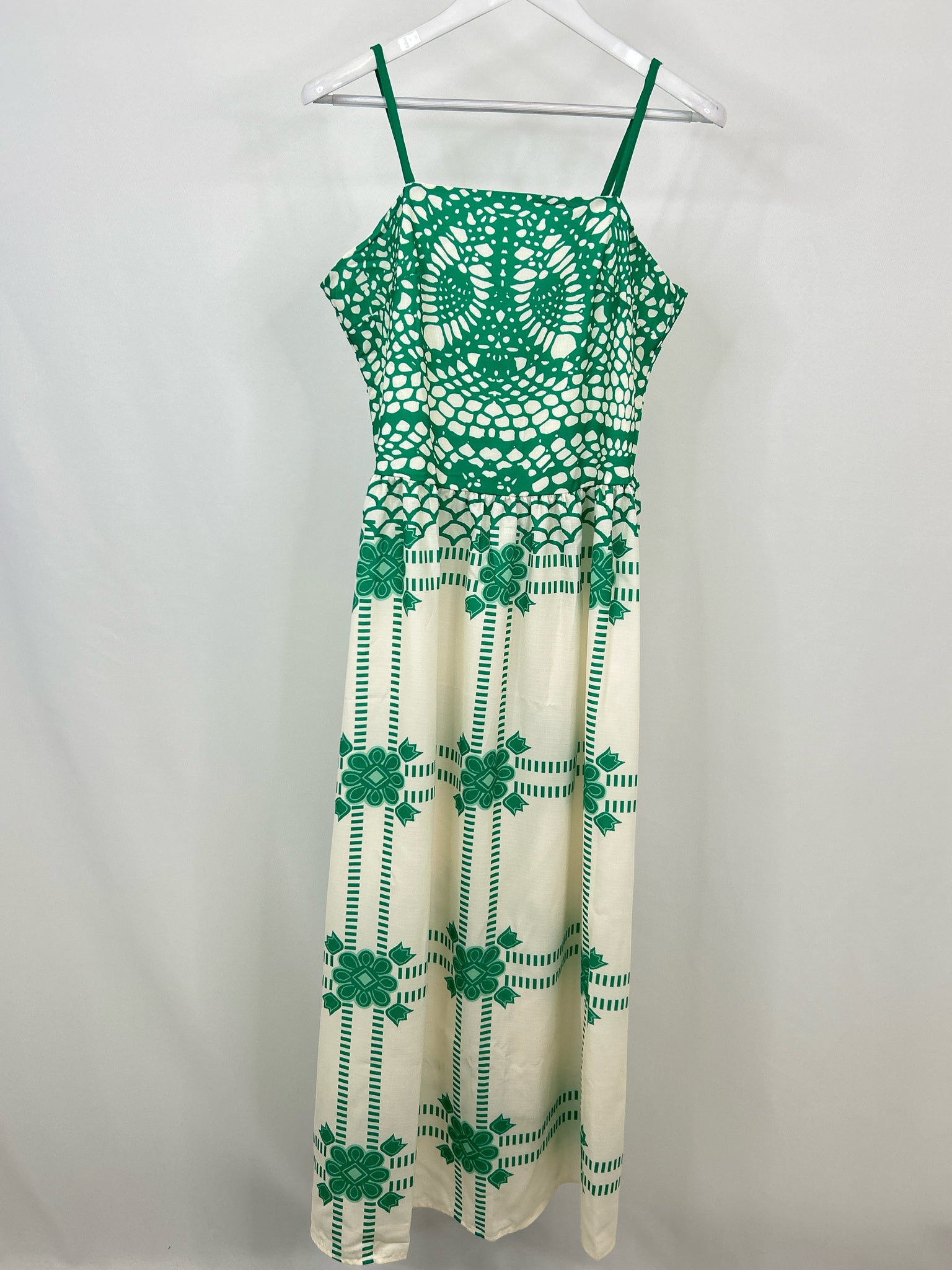 HALFHEART Size M WHITE AND GREEN Women Dress