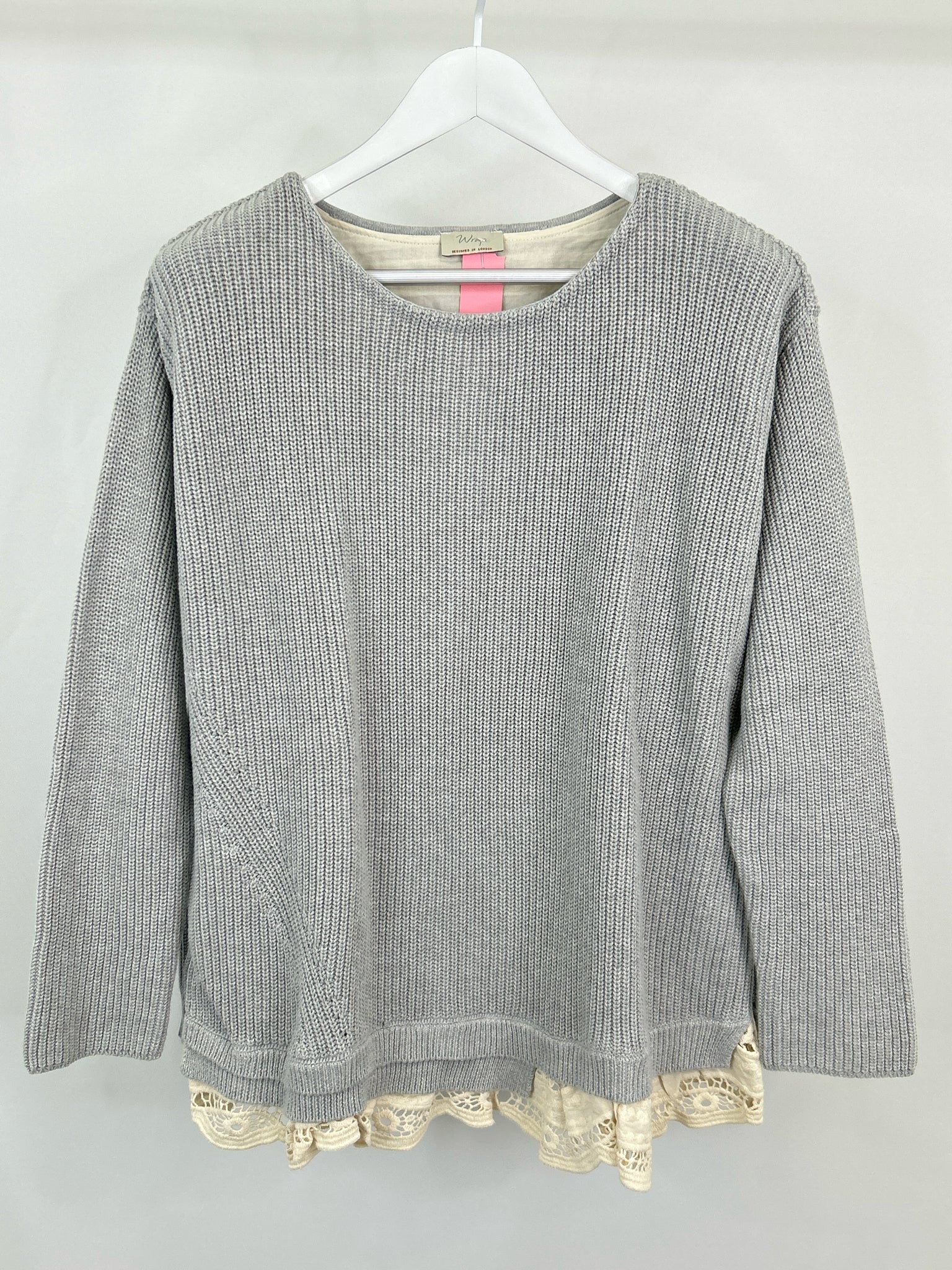 WRAP LONDON Size 14 Grey Women Sweater