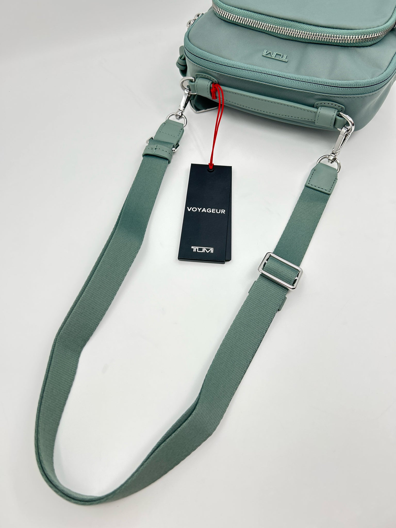 TUMI Light Blue Green Women Purse NWT