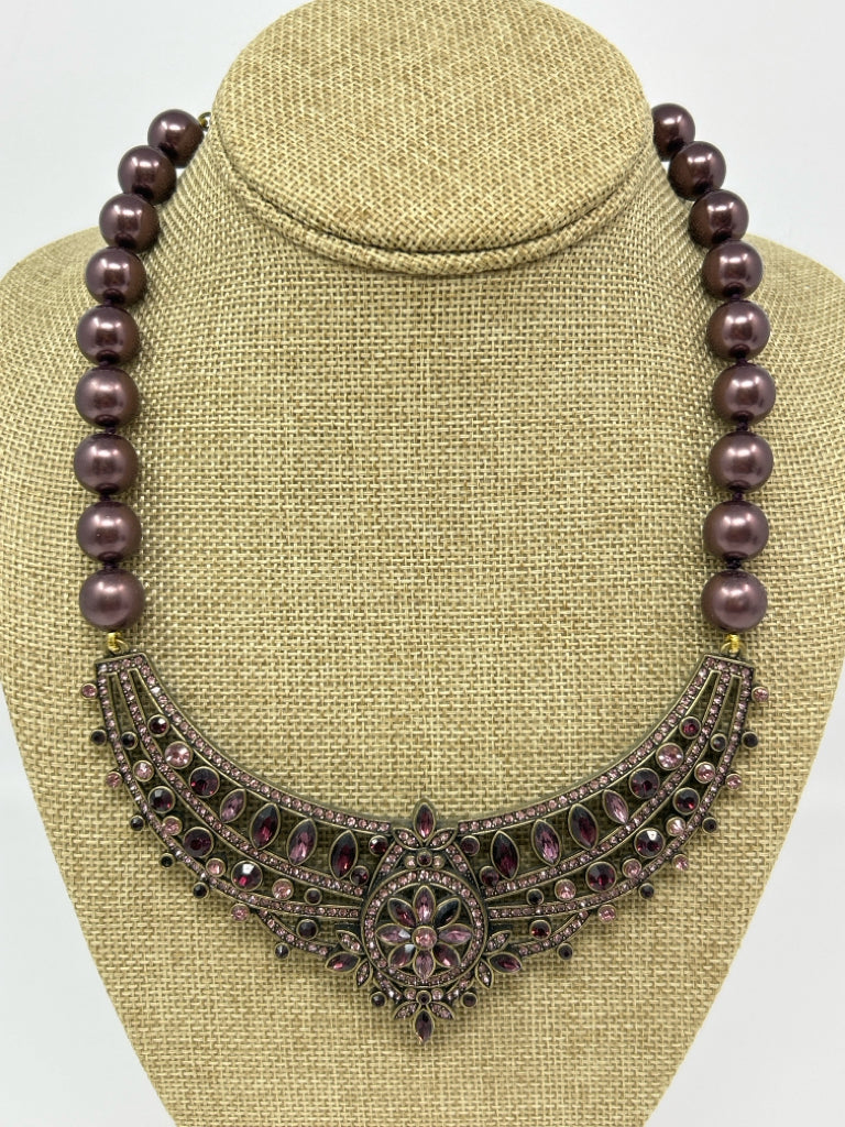HEIDI DAUS Gold and Purple Necklace