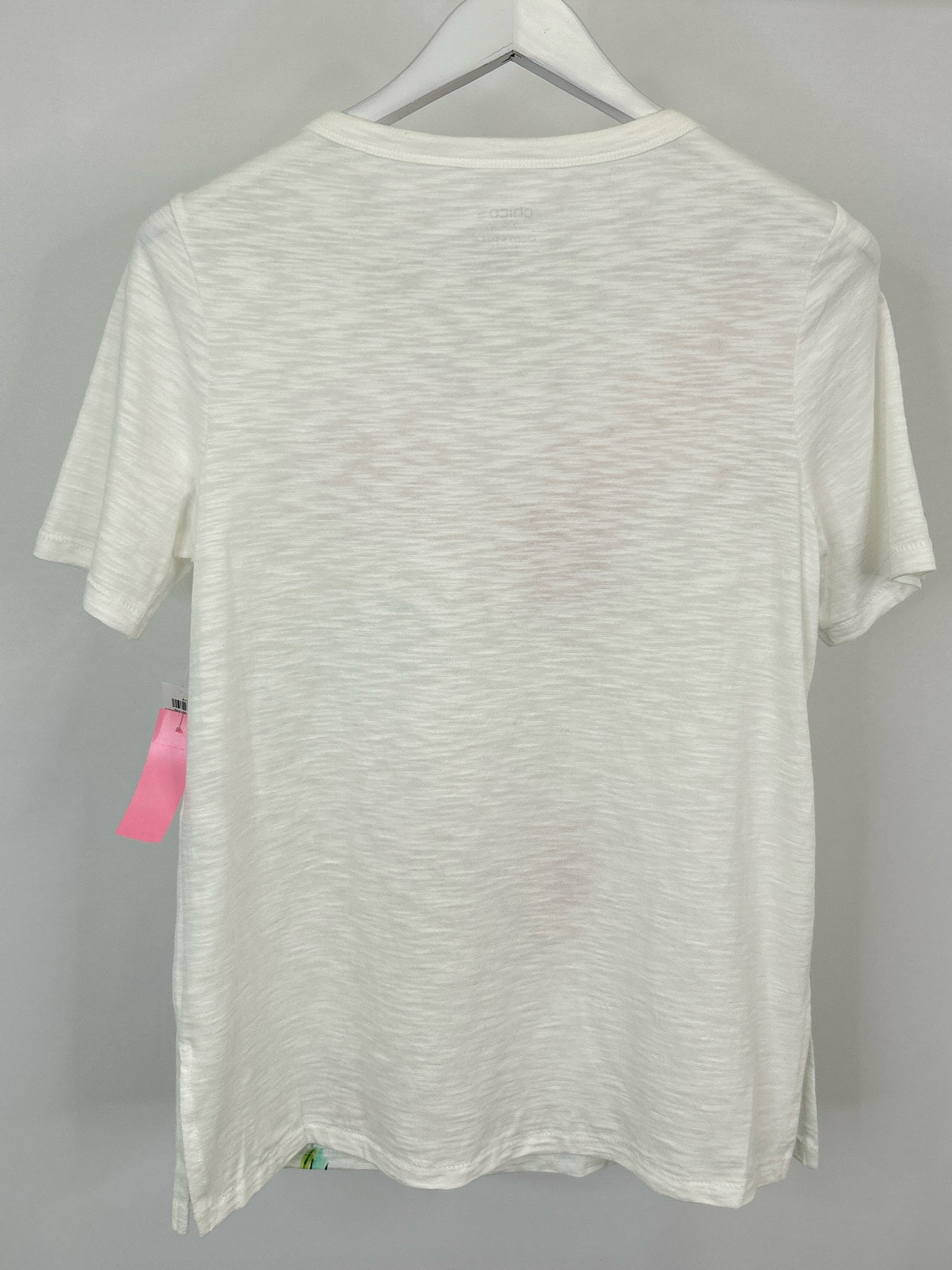CHICO'S Size S White Floral Women T-shirt