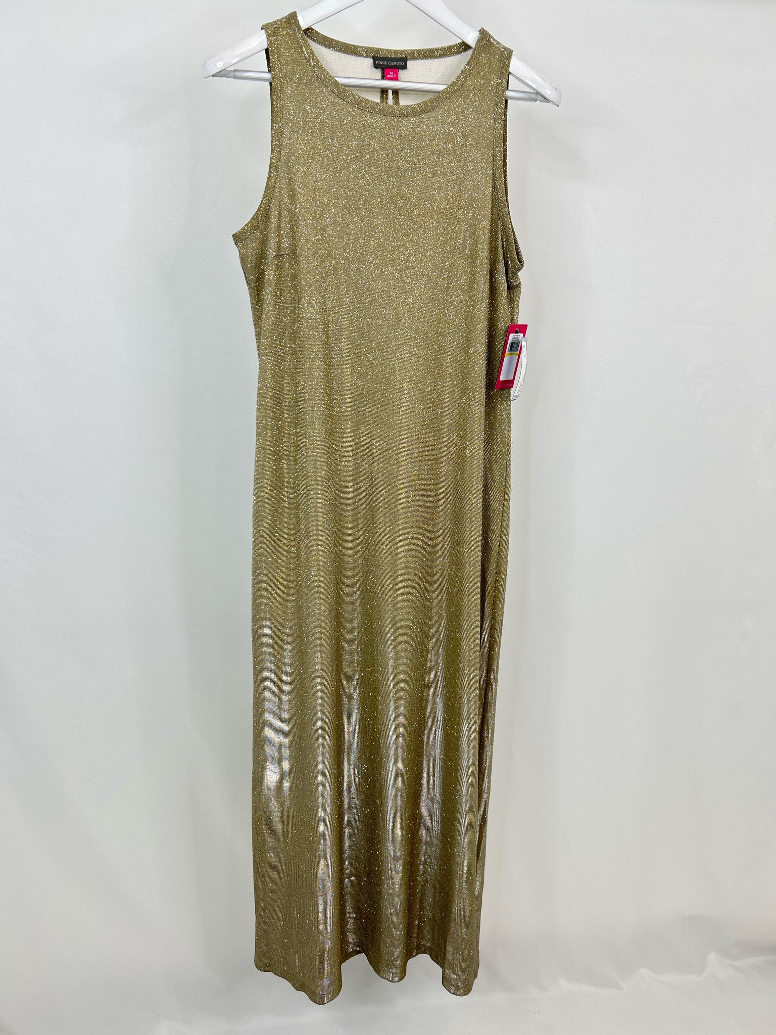 VINCE CAMUTO Size M Gold Metallic Women Dress NWT