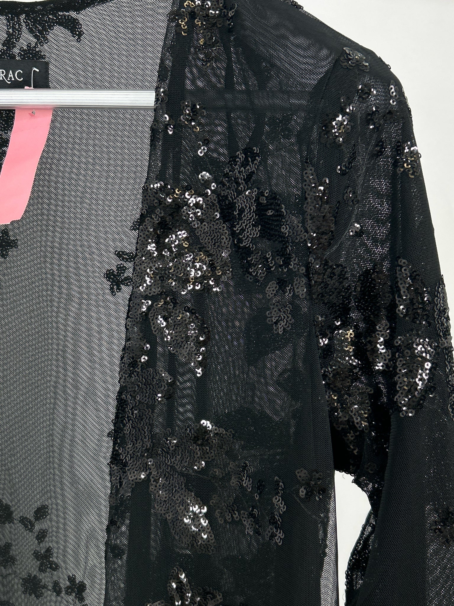 NO BRAND Size M Black Women Kimono Duster