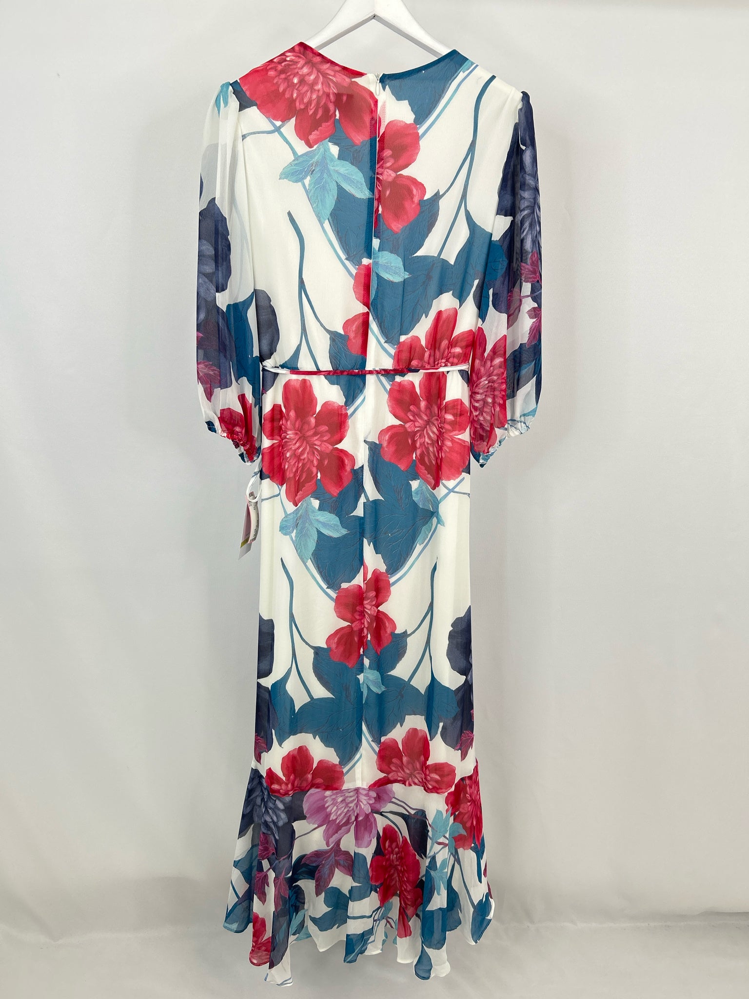 MAISON TARA Size 14 PURPLE & WHITE Women Dress