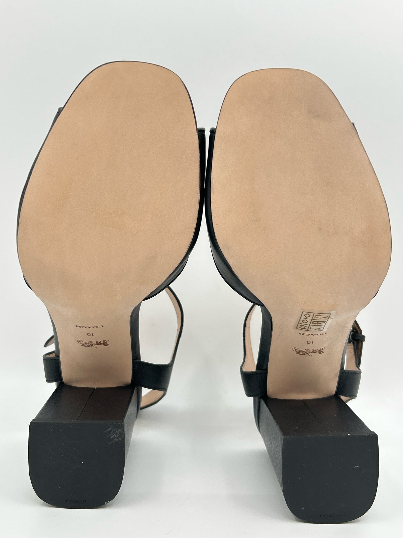 COACH Size 10 Black Women Sandal NWOB
