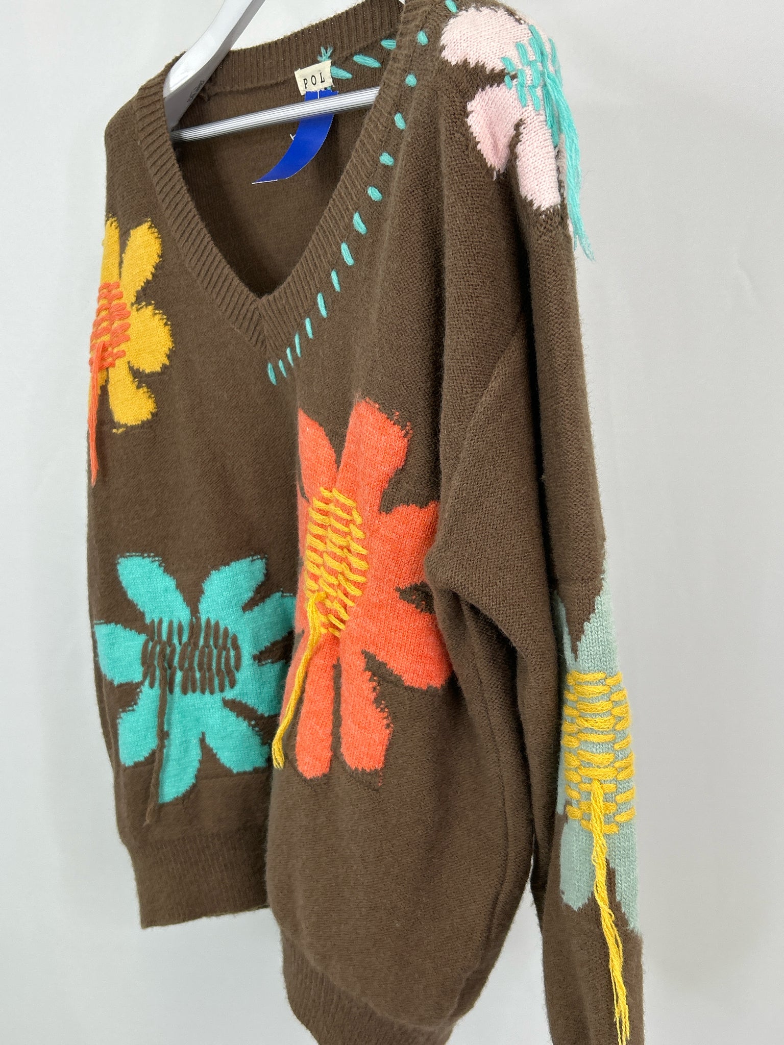 POL Size S Brown floral Women Sweater