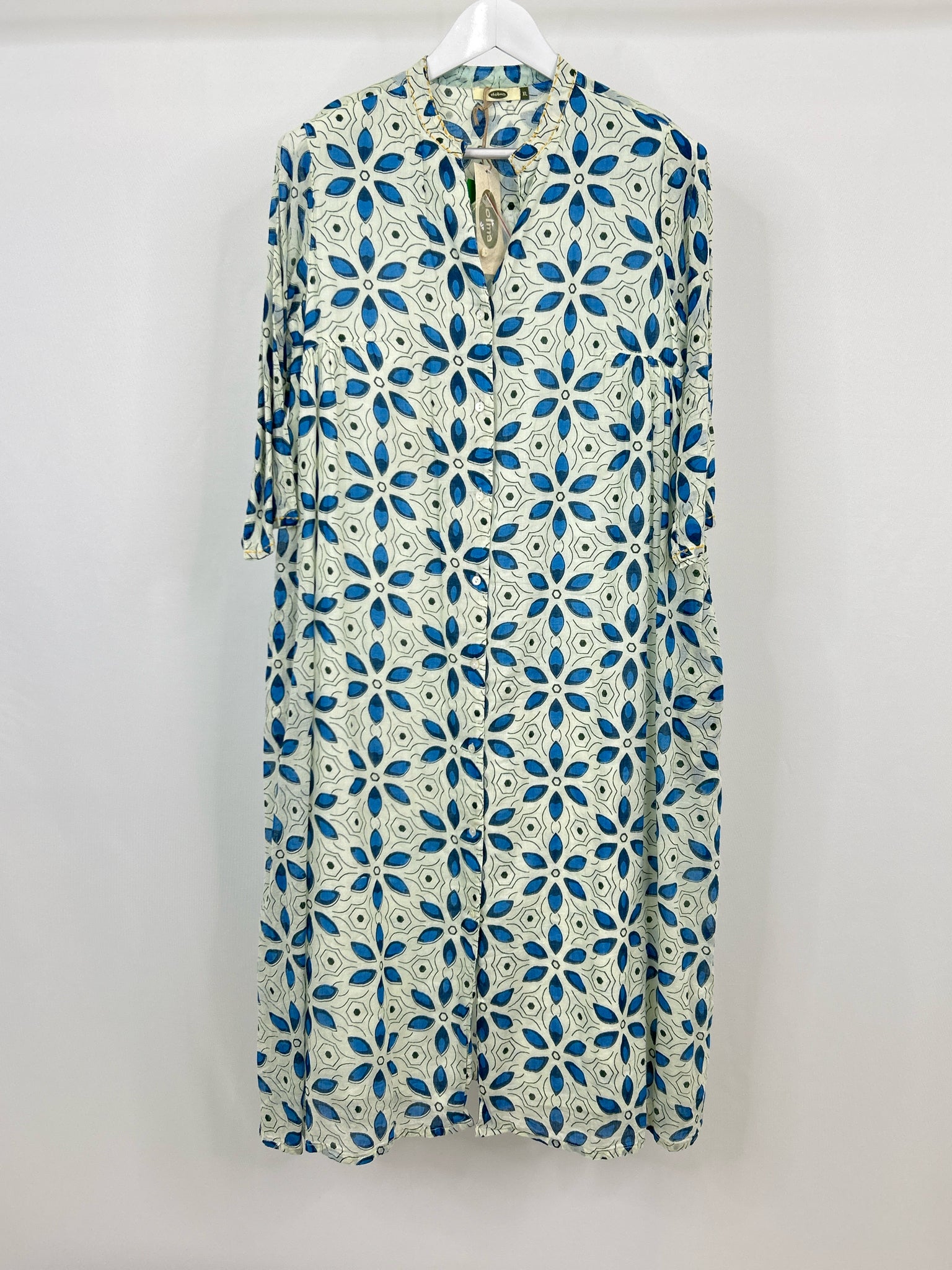 DOLMA Size XL WHITE & BLUE Women Dress