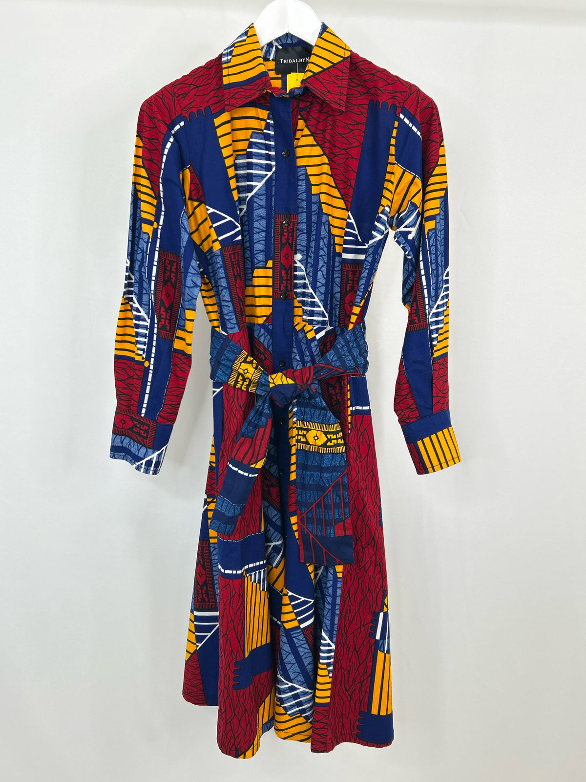 TRIBALBYN Size L Blue Print Women Dress