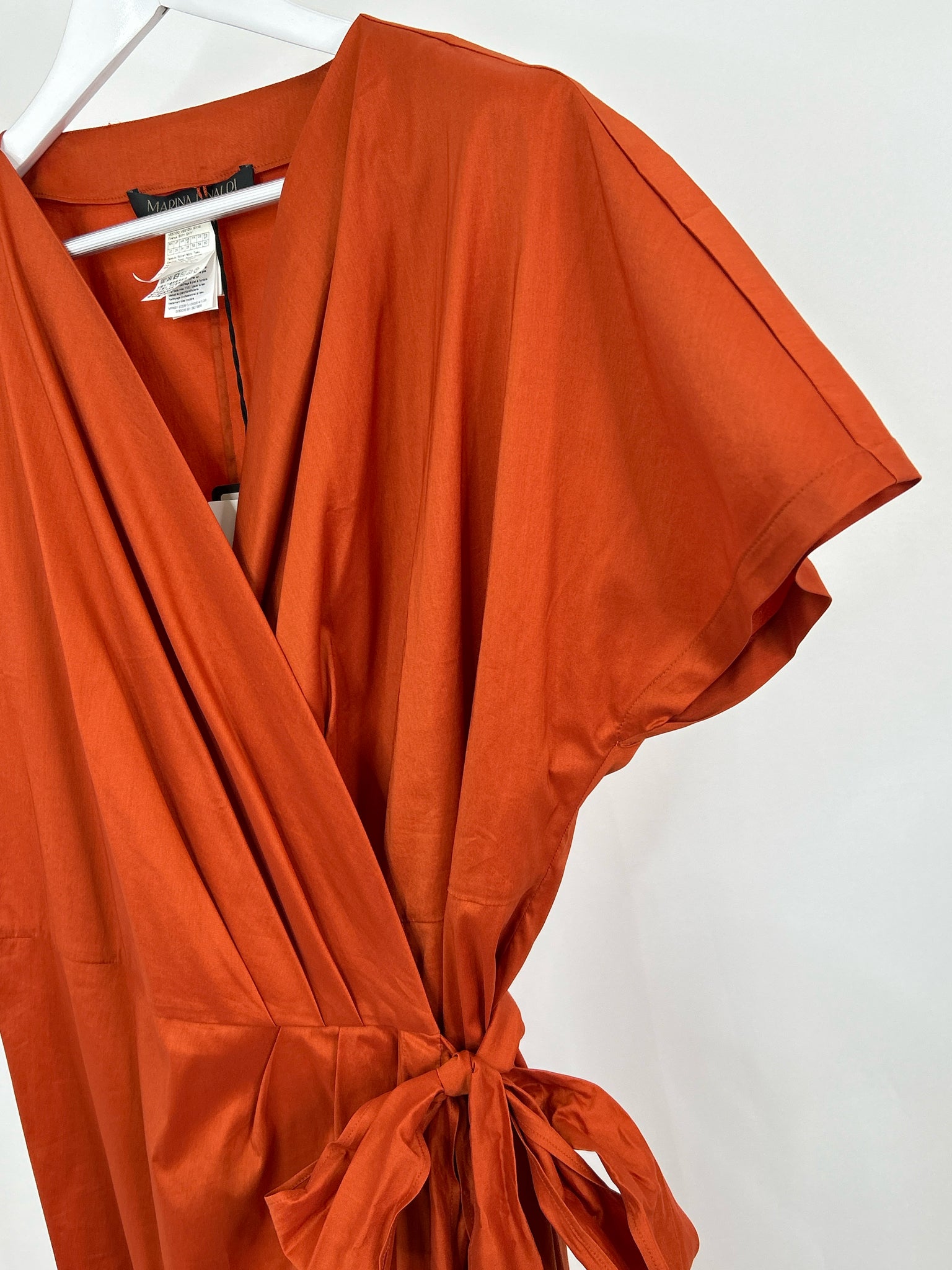 MARINA RINALDI Size 24 Burnt Orange Women Dress