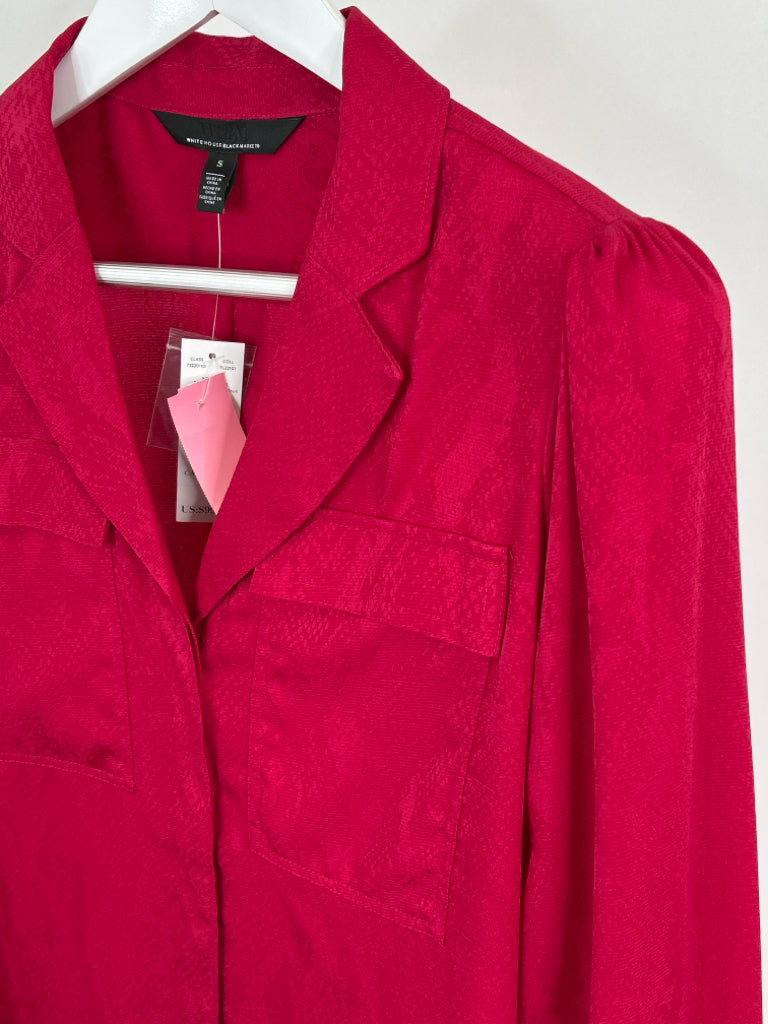 White House Black Market Size S Fuchsia Women's Blouse