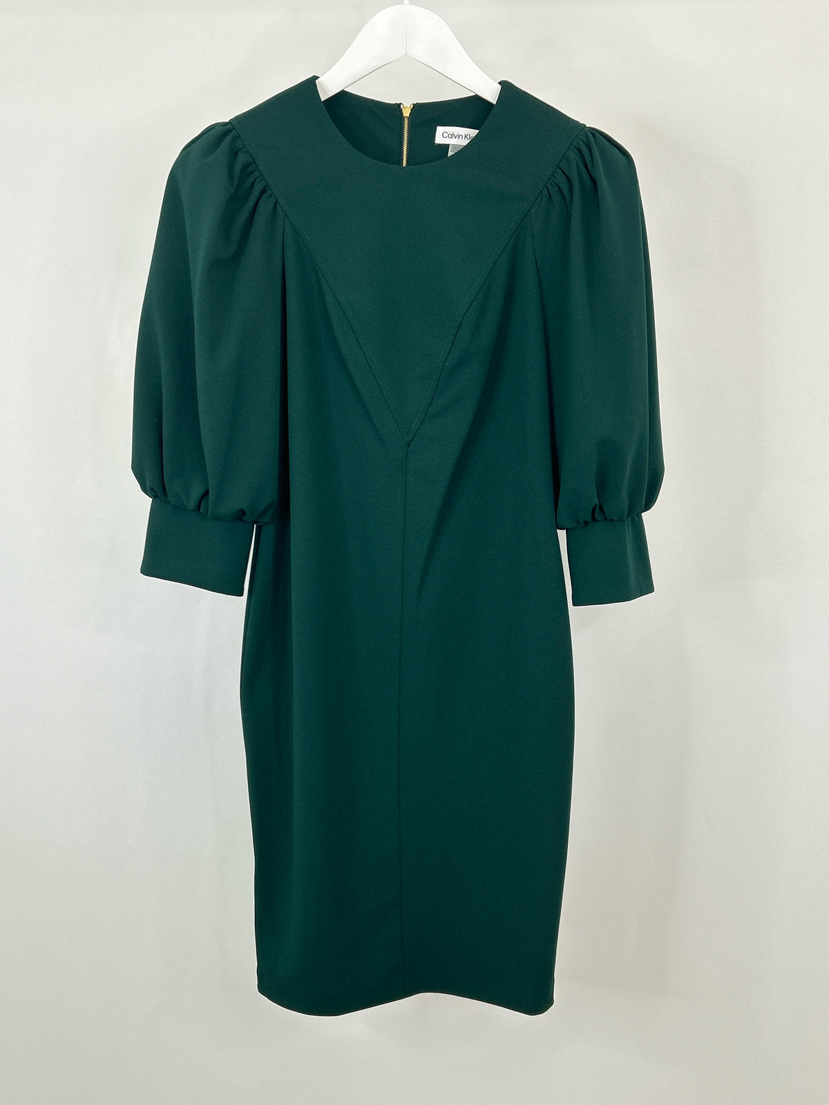 CALVIN KLEIN Size 4 Dark Green Women Dress