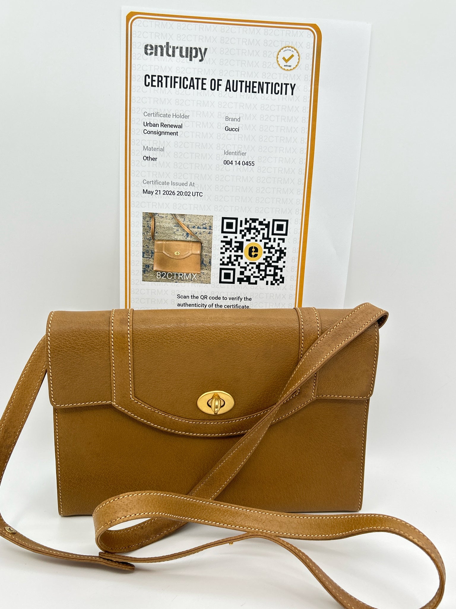 GUCCI Vintage Tan Women Purse