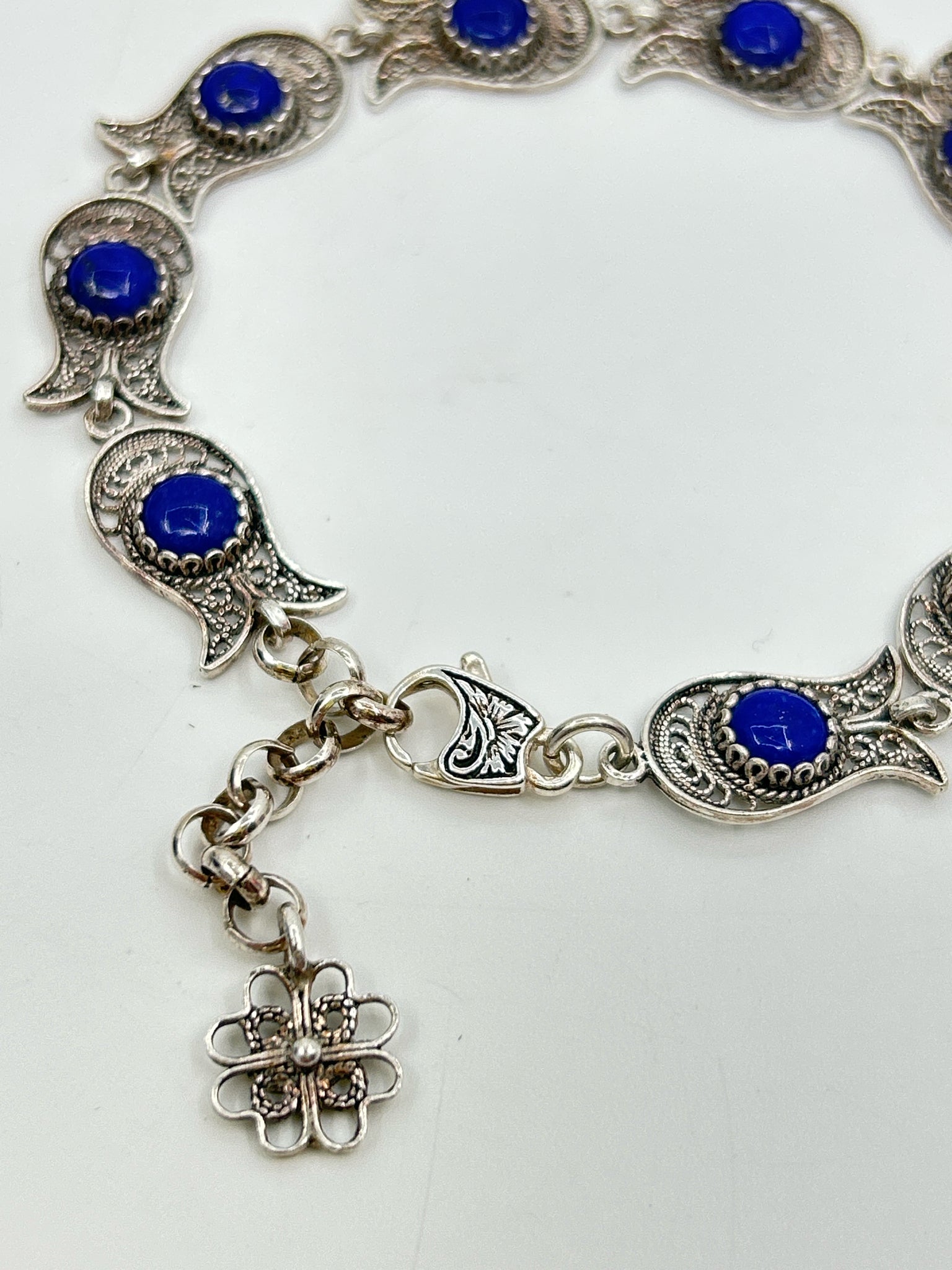 NO BRAND Blue and Silver Bracelet