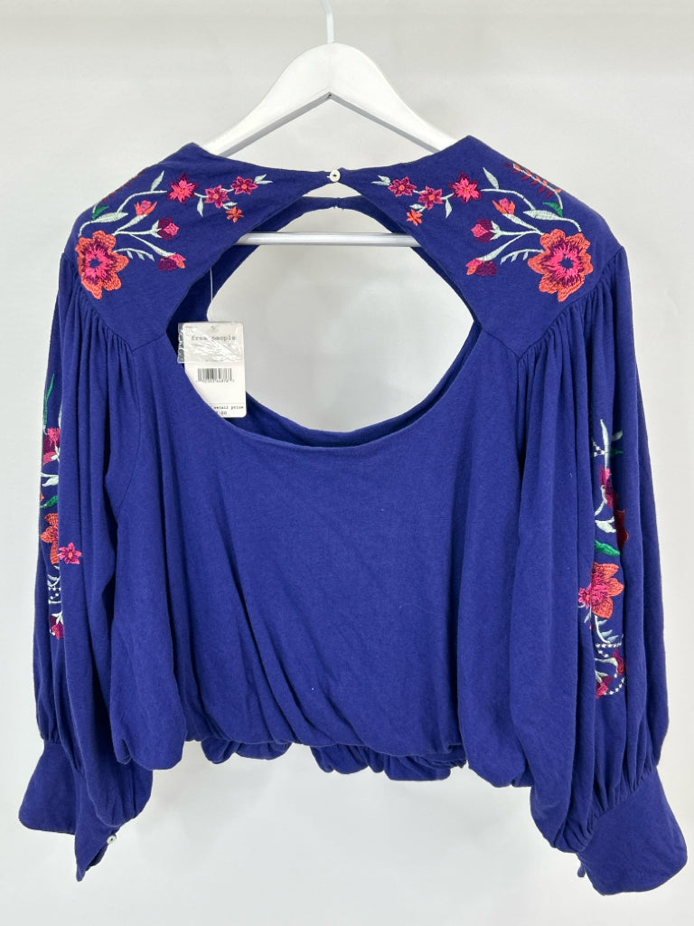 FREE PEOPLE Size M Blue Women's Top NWT