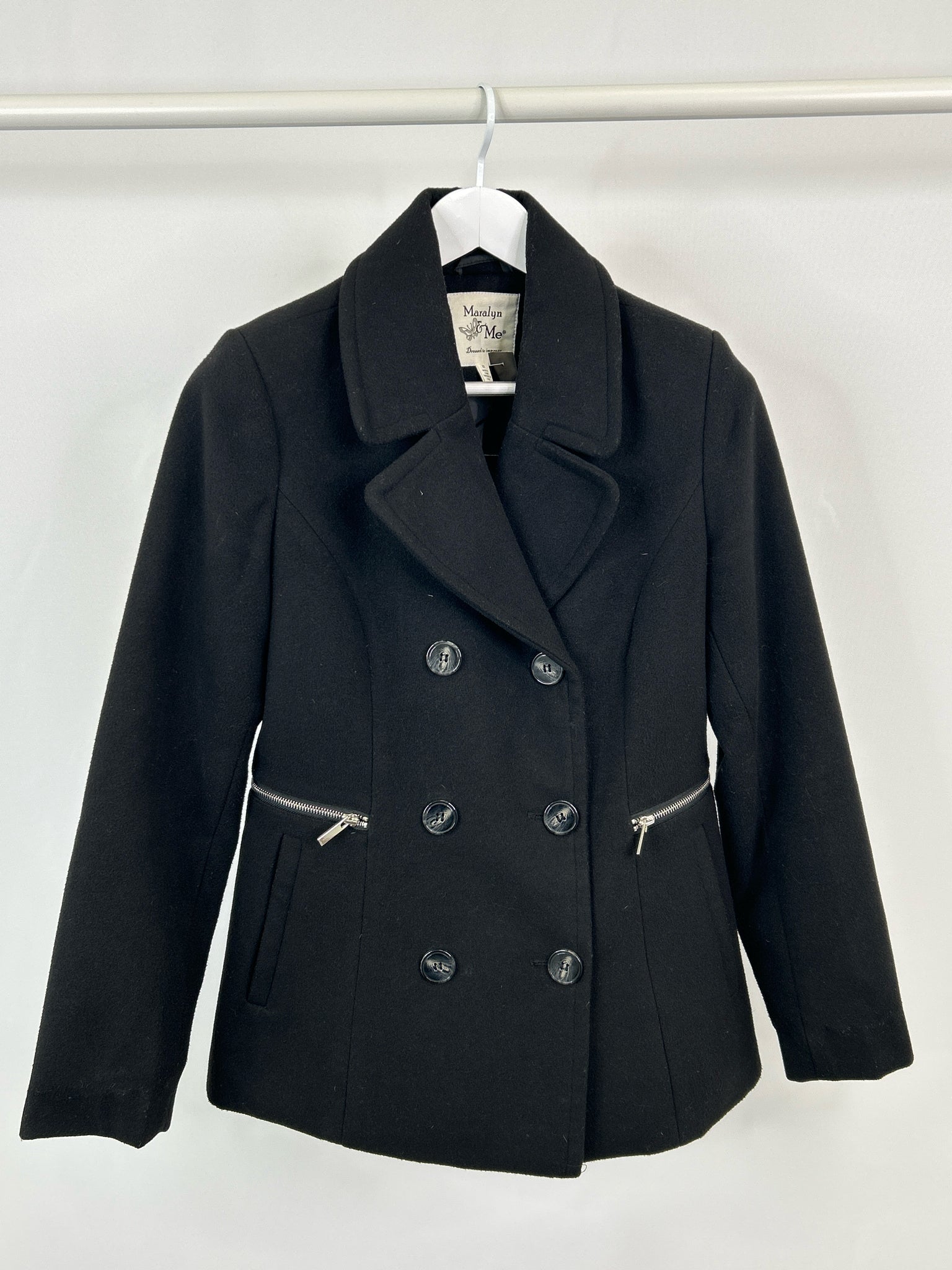 MARALYN & ME Size M Black Women Coat