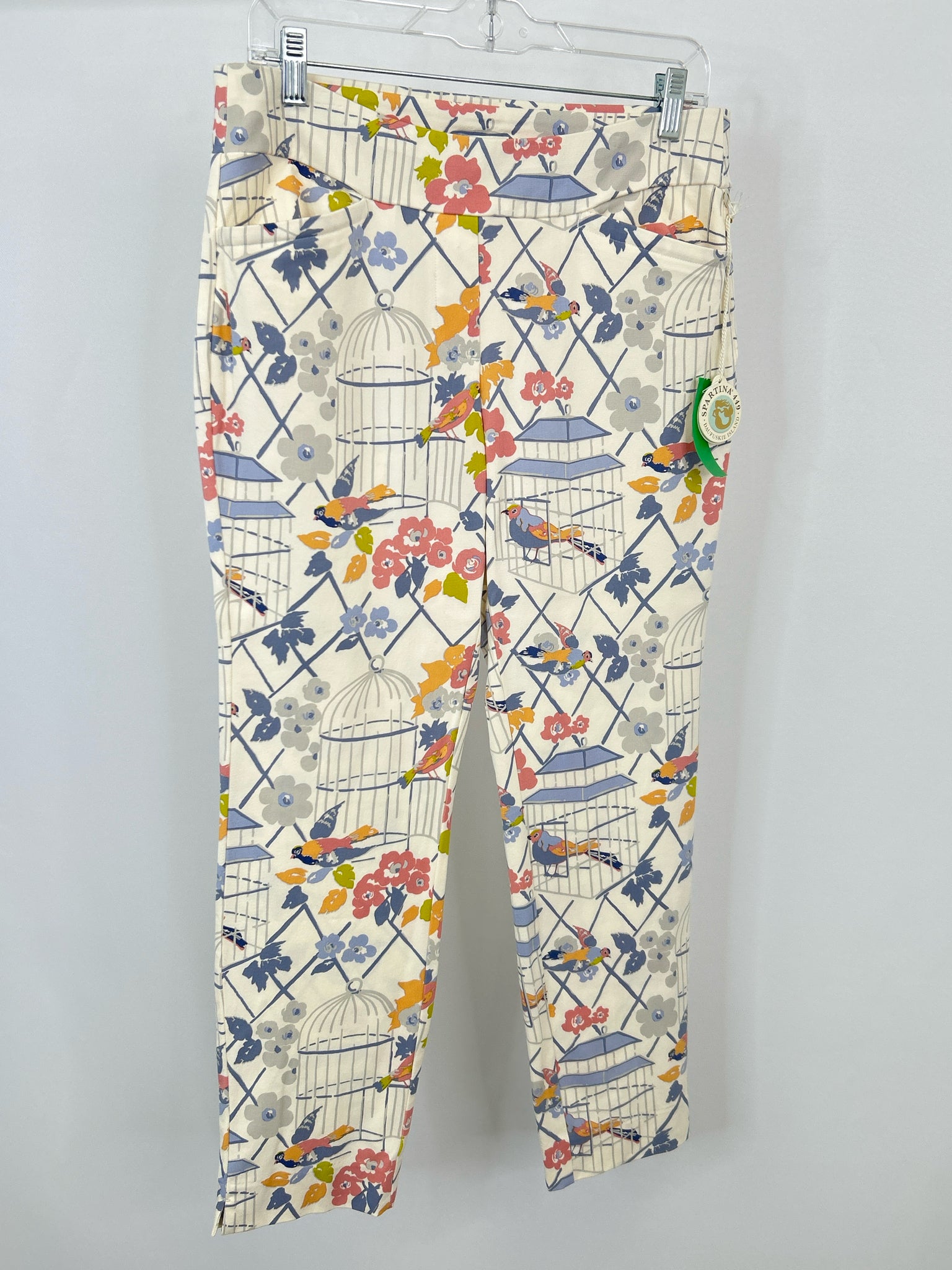 SPARTINA 449 Size L White Print Women Pants
