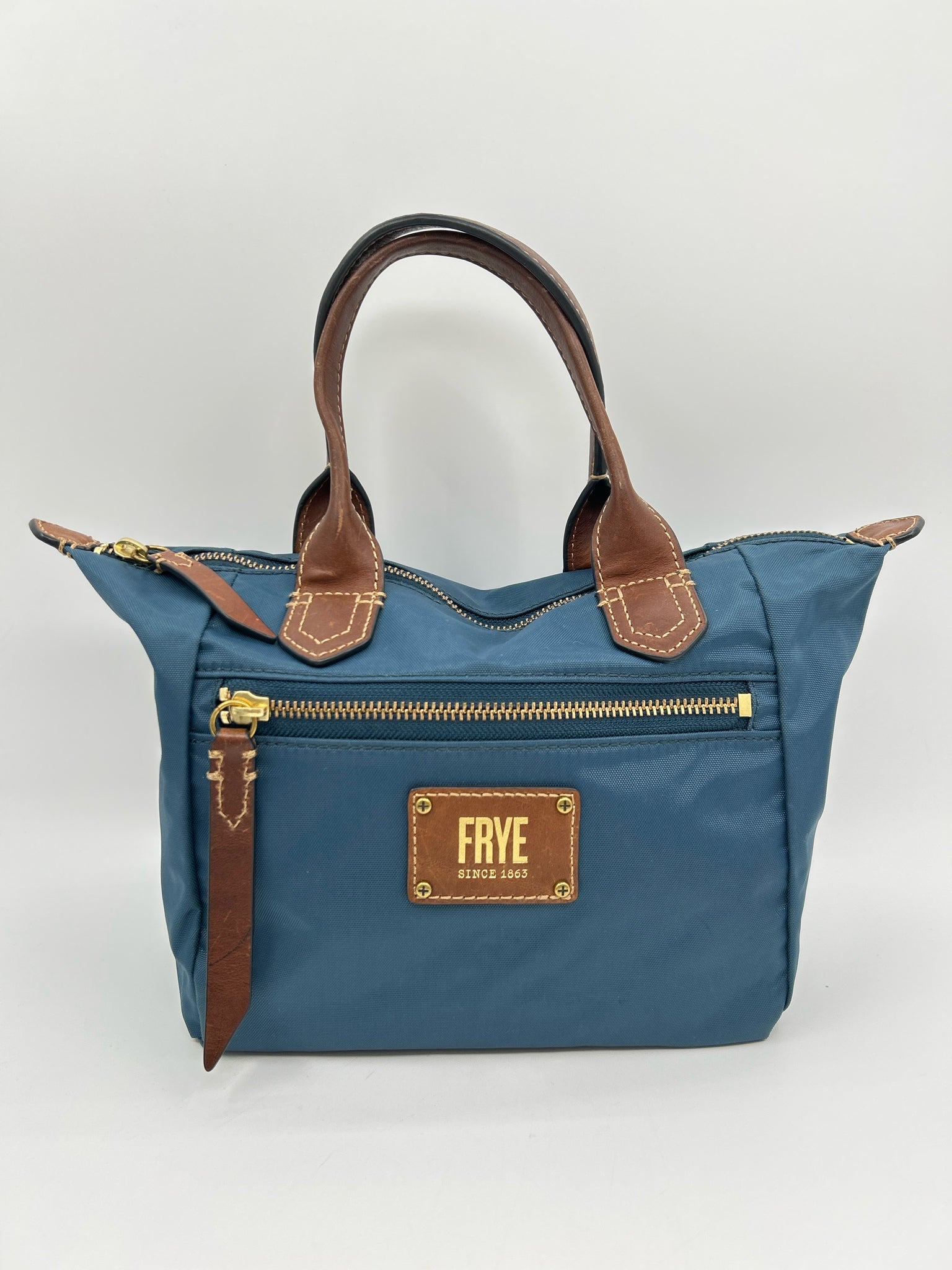 FRYE Blue and Brown Women Purse
