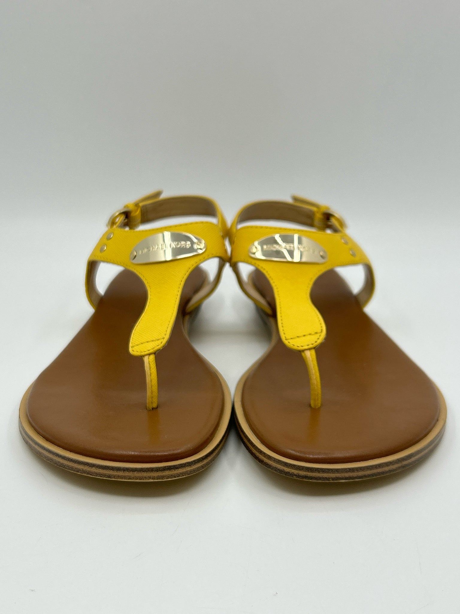MICHAEL MICHAEL KORS Size 8M Yellow & Brown Women Sandal