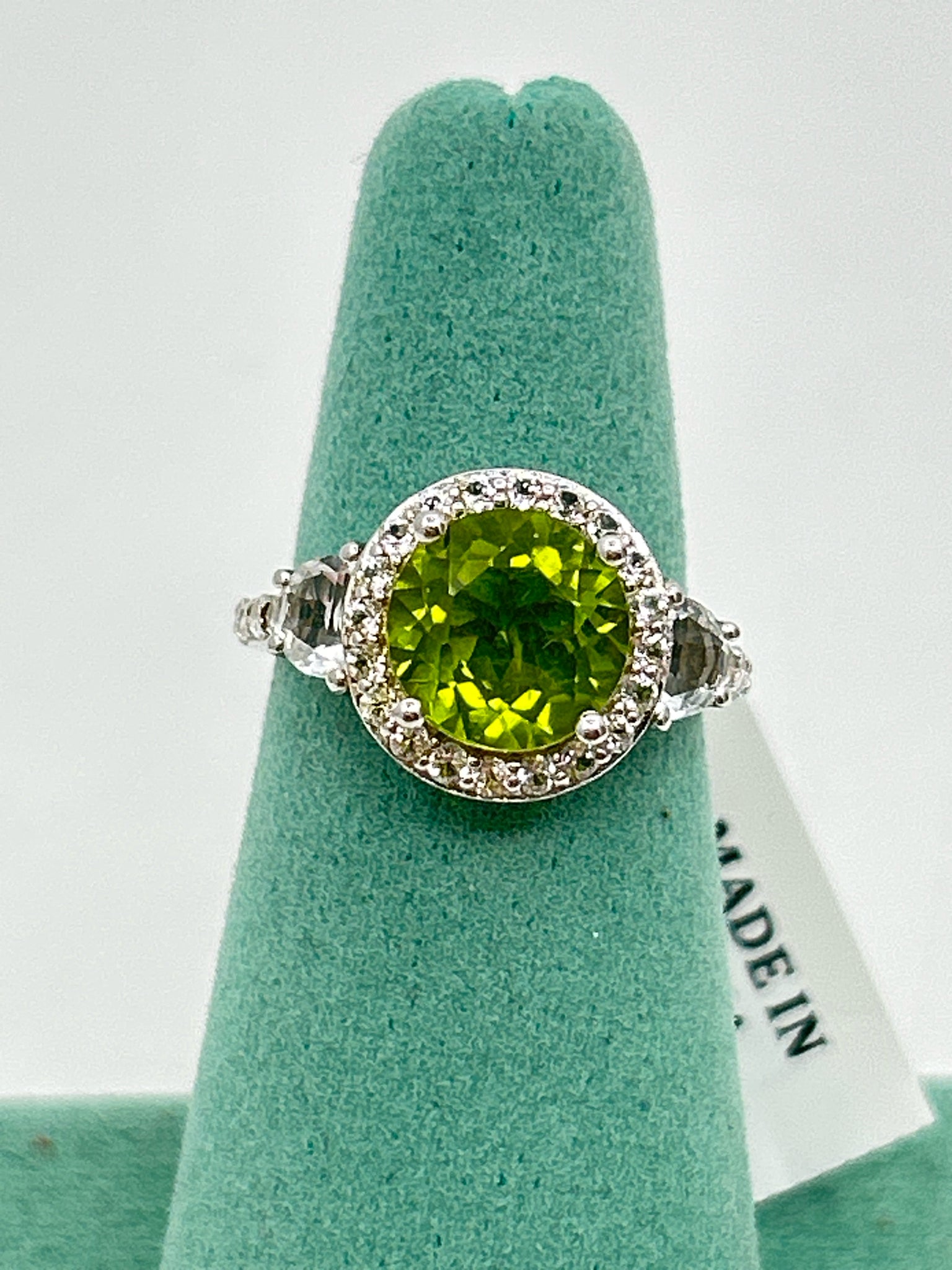 PINCTORE SILVER AND GREEN Ring