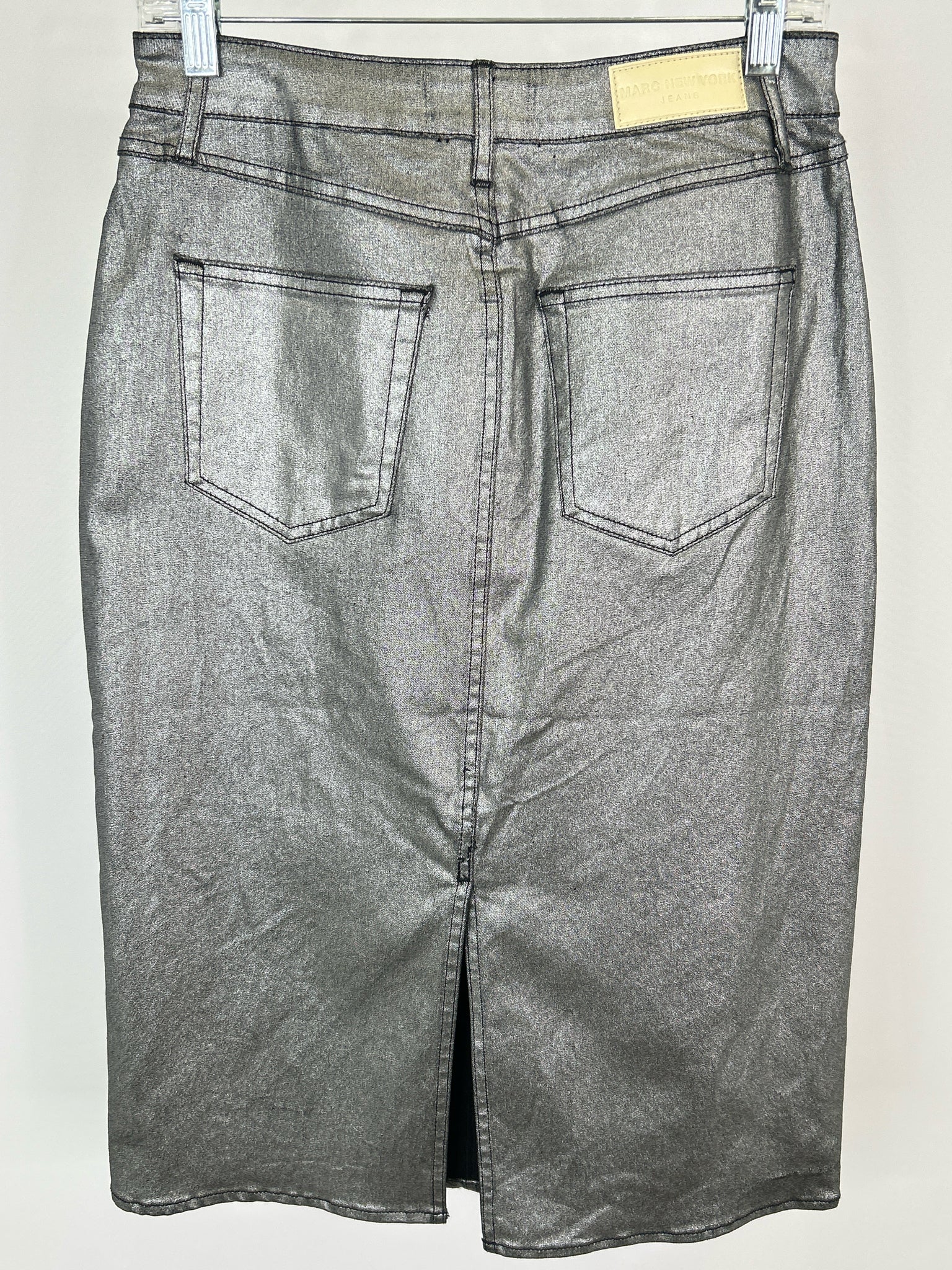 MARC NEW YORK Size 6 Silver Metallic Women Skirt