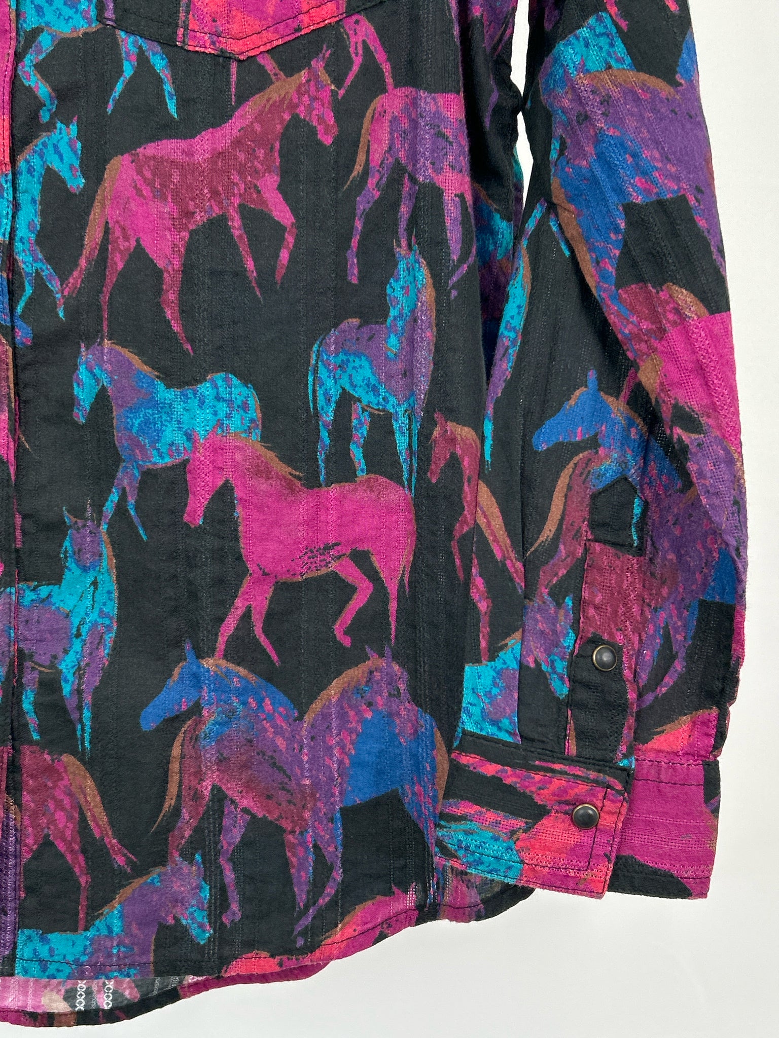 SUNDANCE Size S Black Print Women Shirt