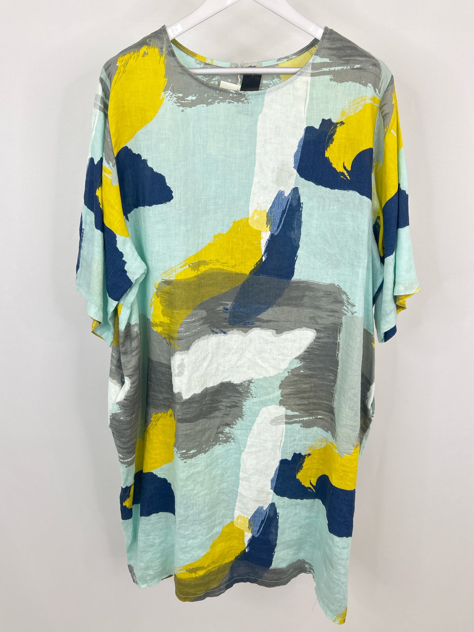 MADE IN ITALY Size One Size Blue Print Women Dress