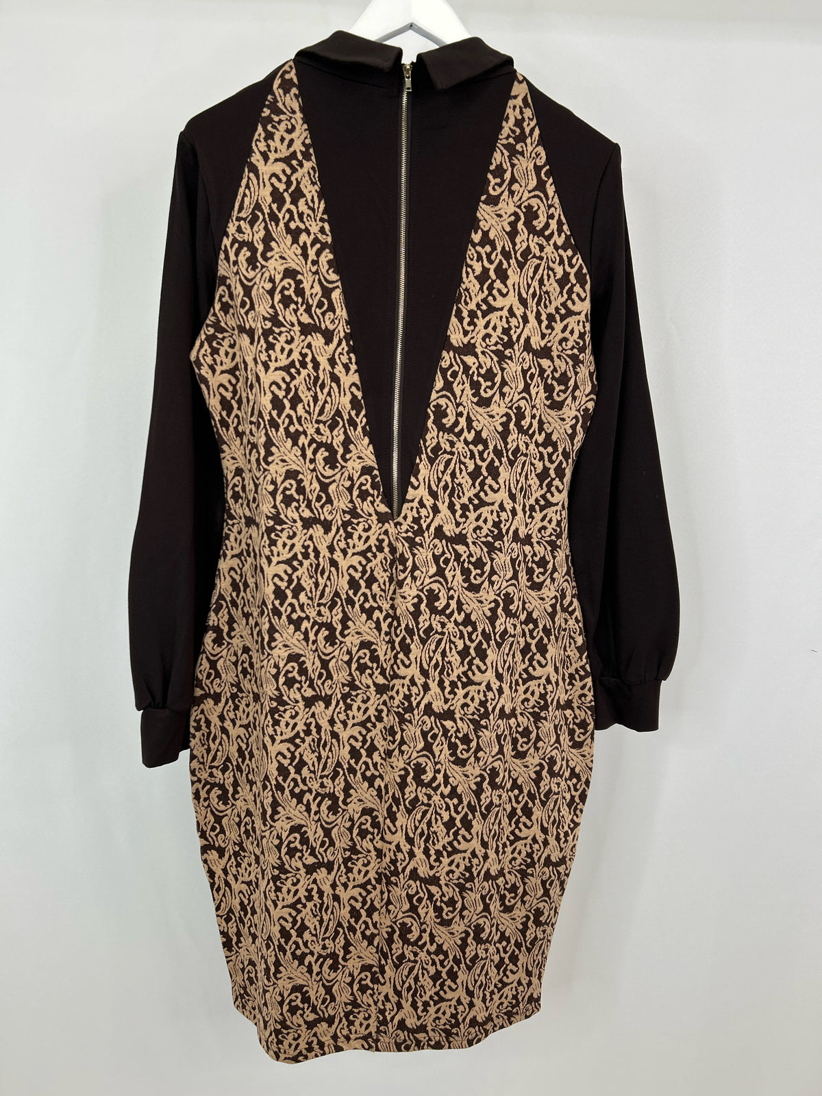 Kayla by Tally Taylor Size 16 Brown Print Women Dress