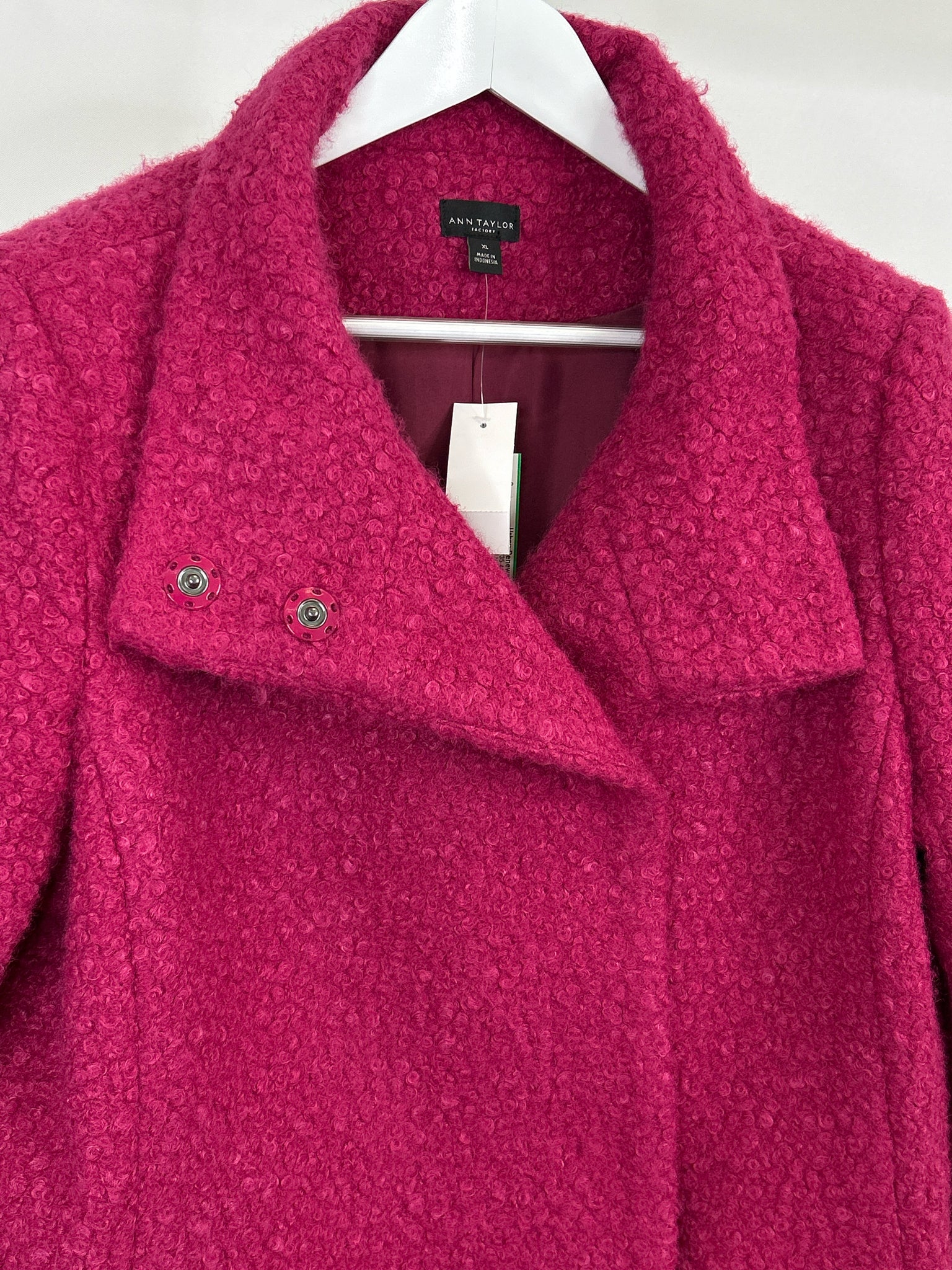 ANN TAYLOR Size XL Fuschia Women Coat NWT