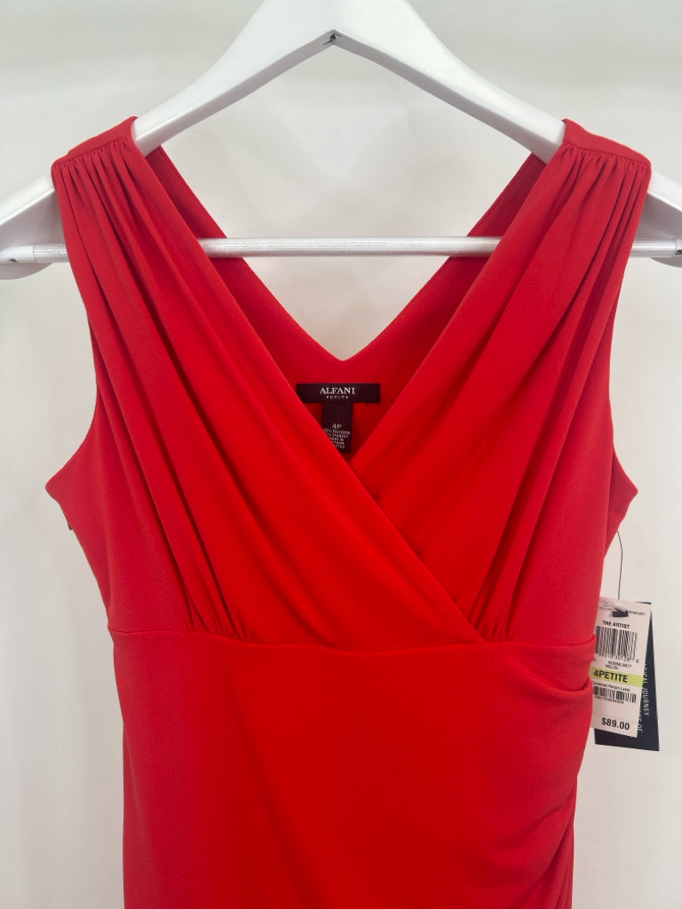 ALFANI Women Size 4P Red Dress