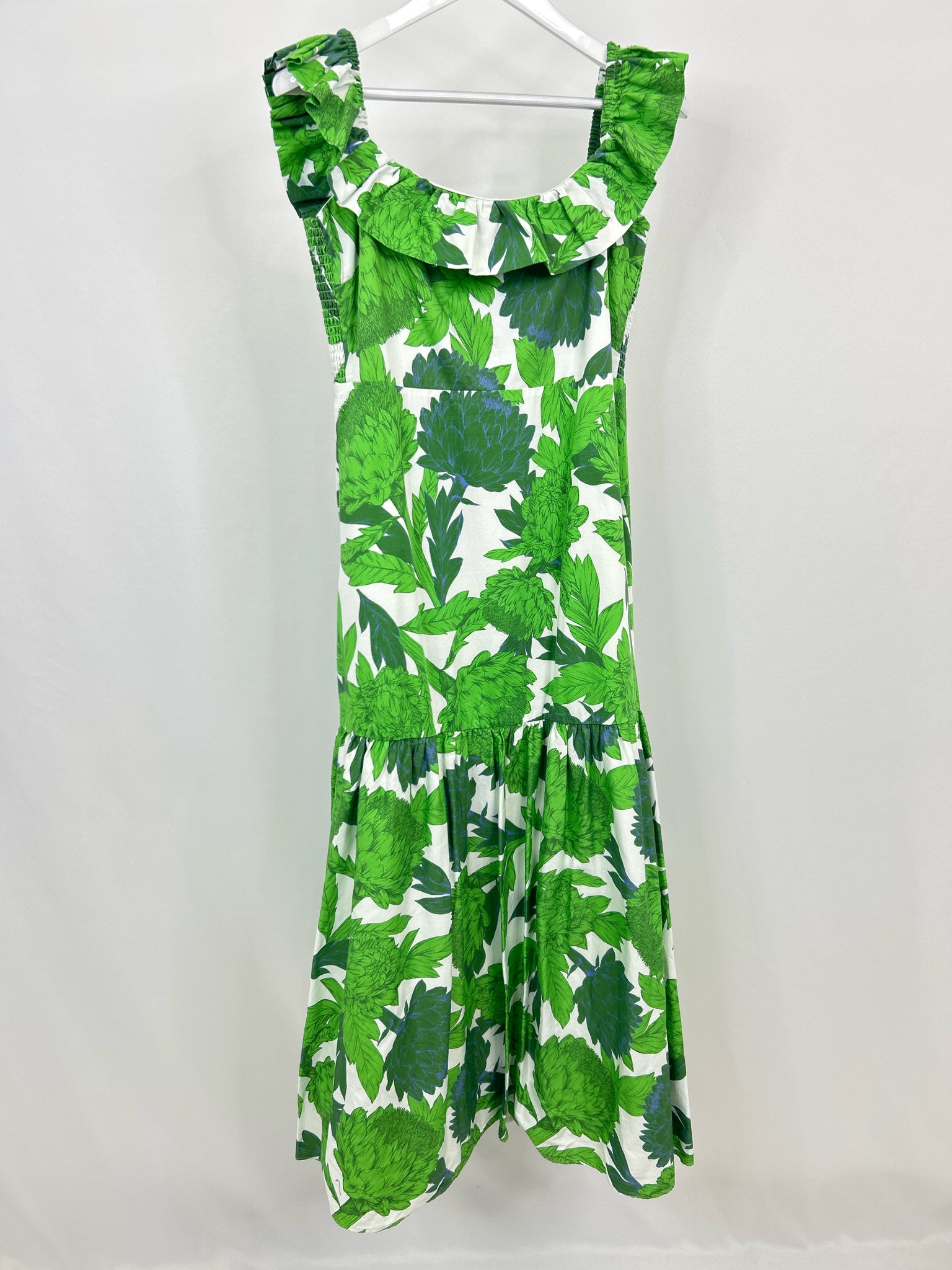 Hyacinth House Size L Green Floral Women Dress