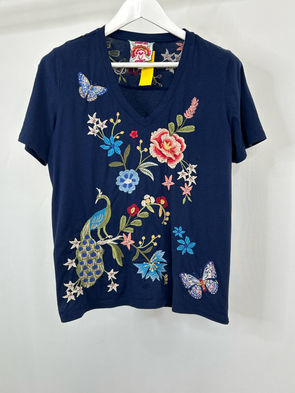 JOHNNY WAS Size L Blue floral Women Shirt