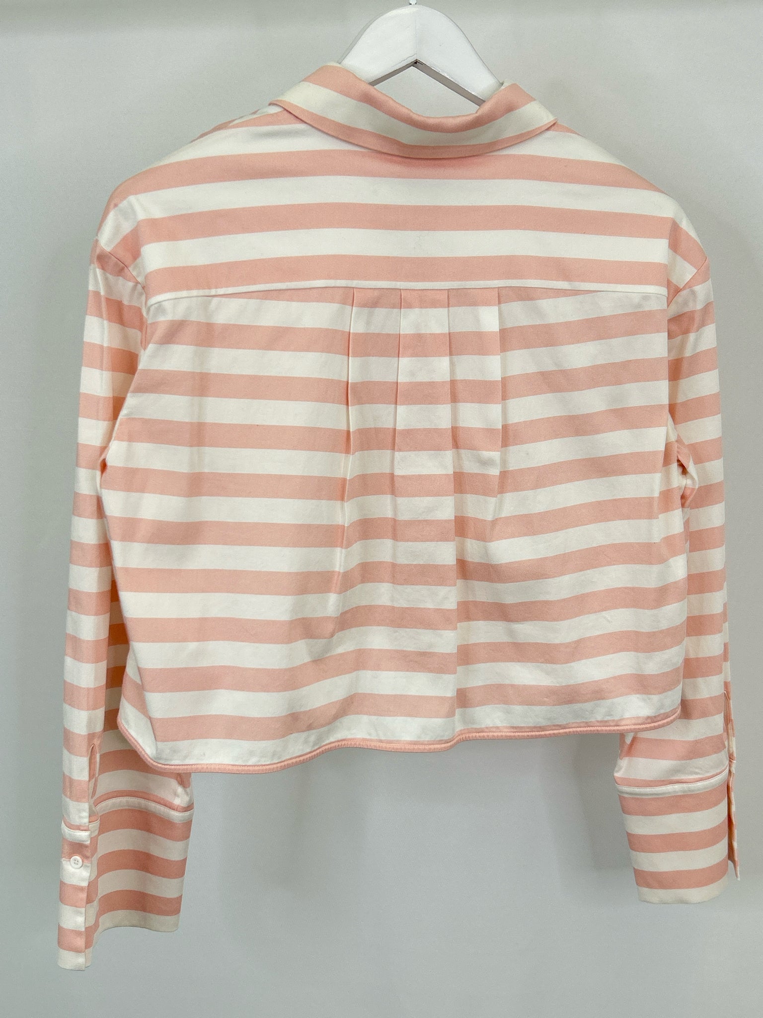 ALICE + OLIVIA Size S Pink Striped Women Shirt