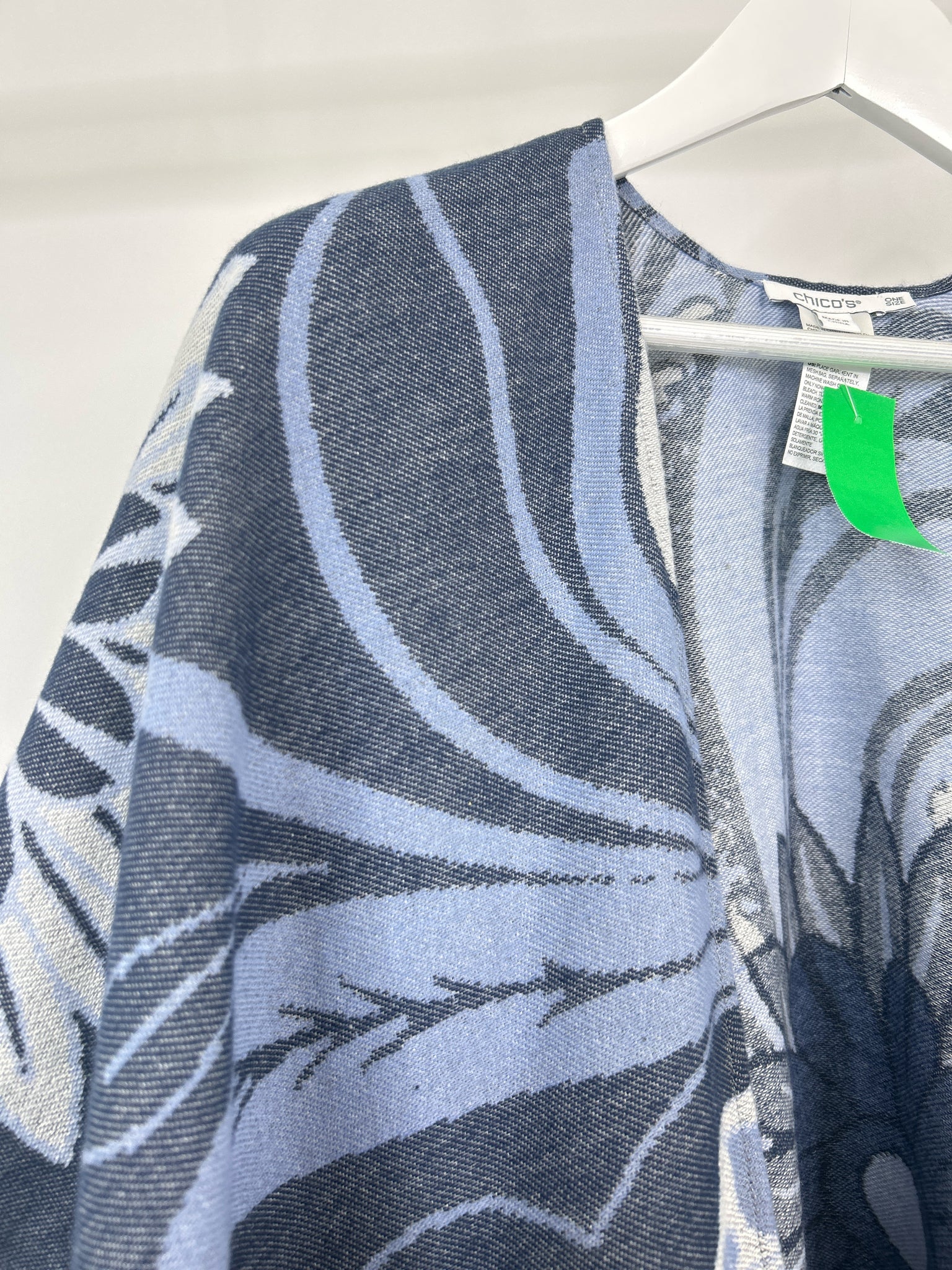 CHICO'S Size One Size Blue Women Poncho