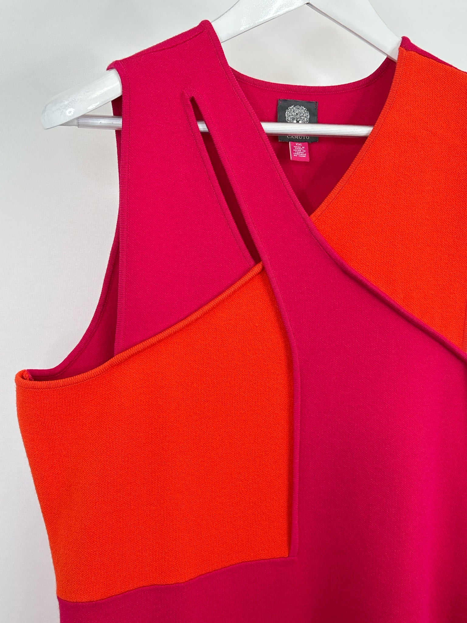VINCE CAMUTO Size XXL Fuschia and Orange Women Dress NWT