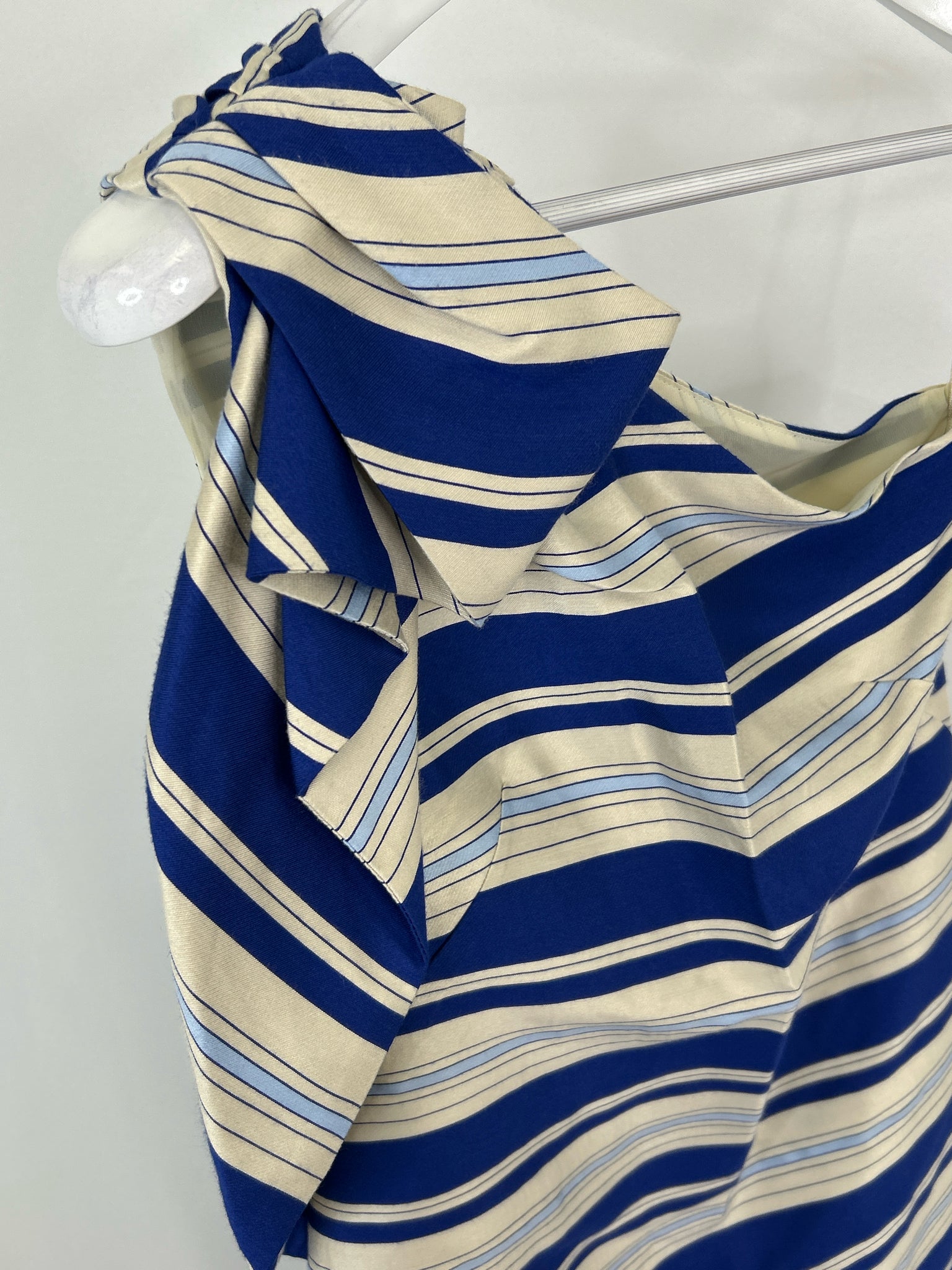 BANANA REPUBLIC Size 2 Blue and Cream Women Dress NWT
