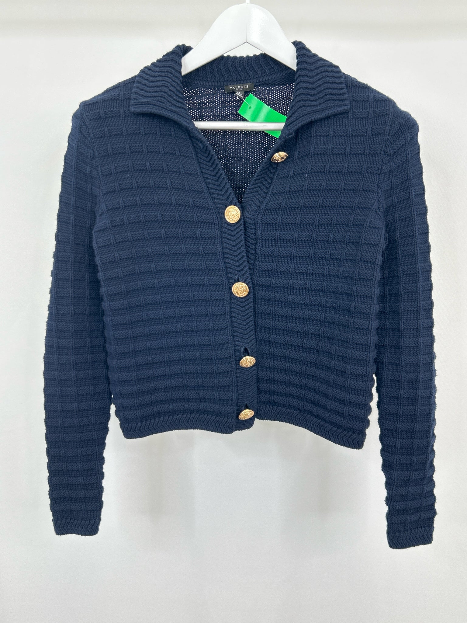 TALBOTS Size P Navy Women Cardigan