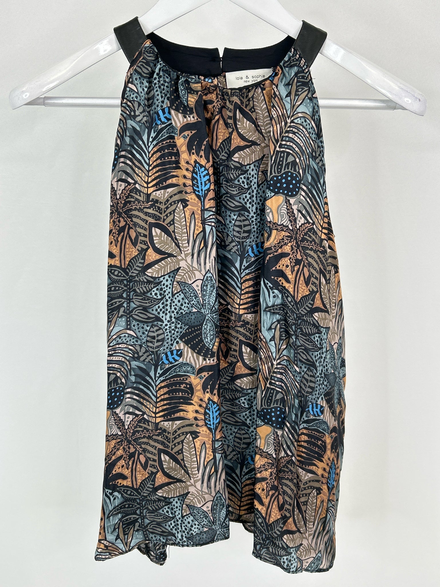 LOLA & SOPHIE Size S Blue Print Women Top