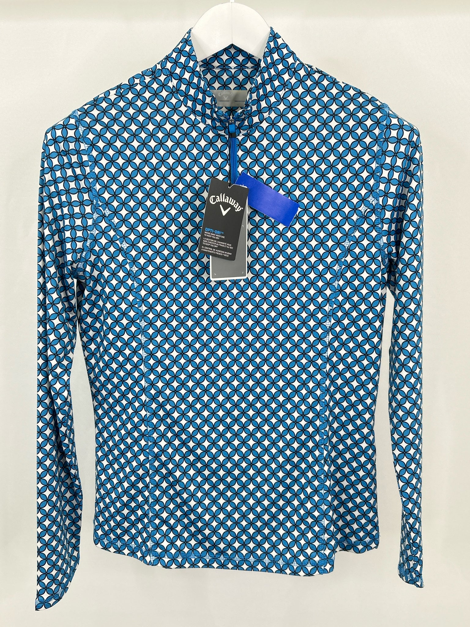 CALLAWAY Size S Blue Print Women Top