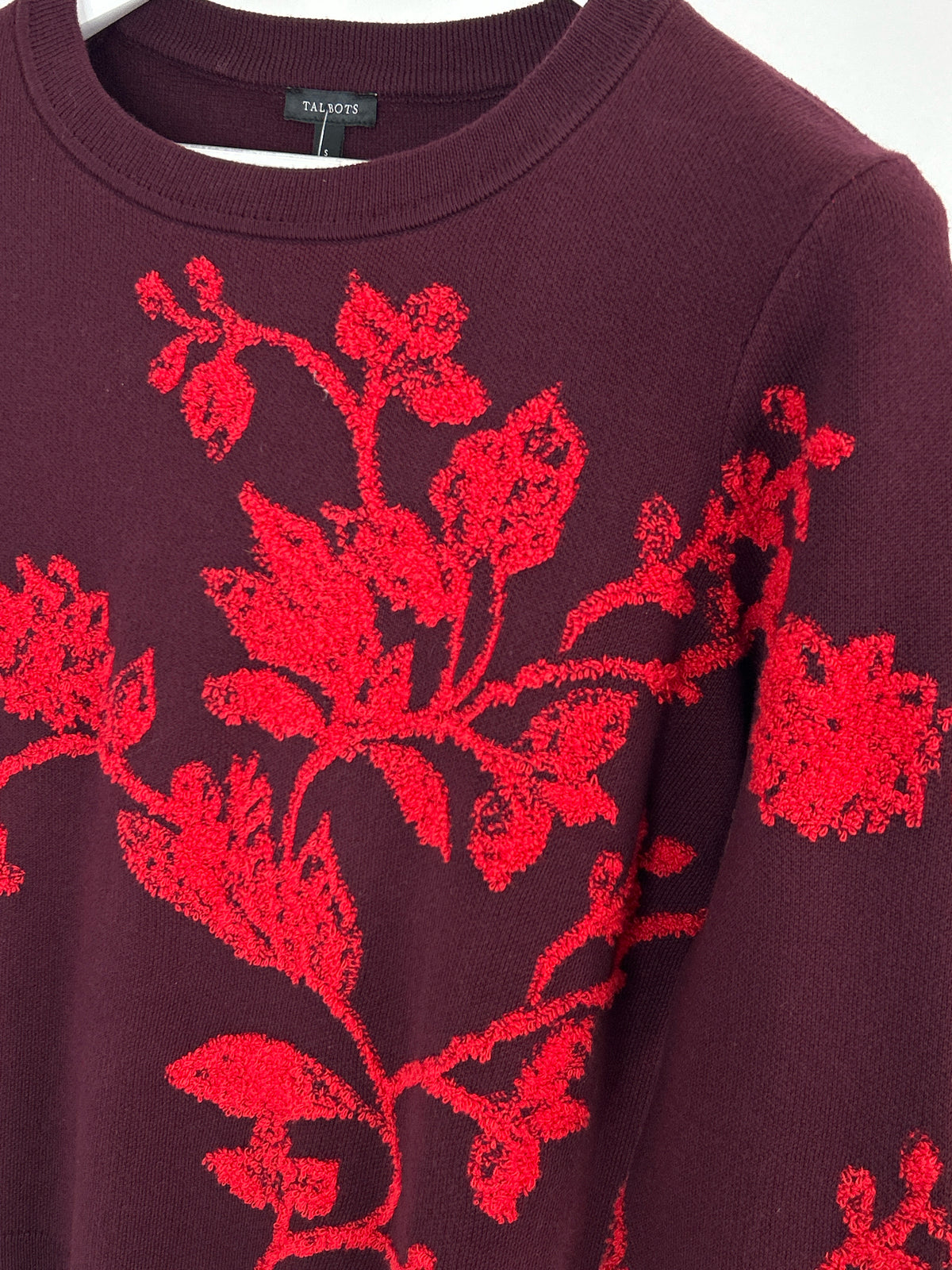TALBOTS Size S Burgundy Women Sweater