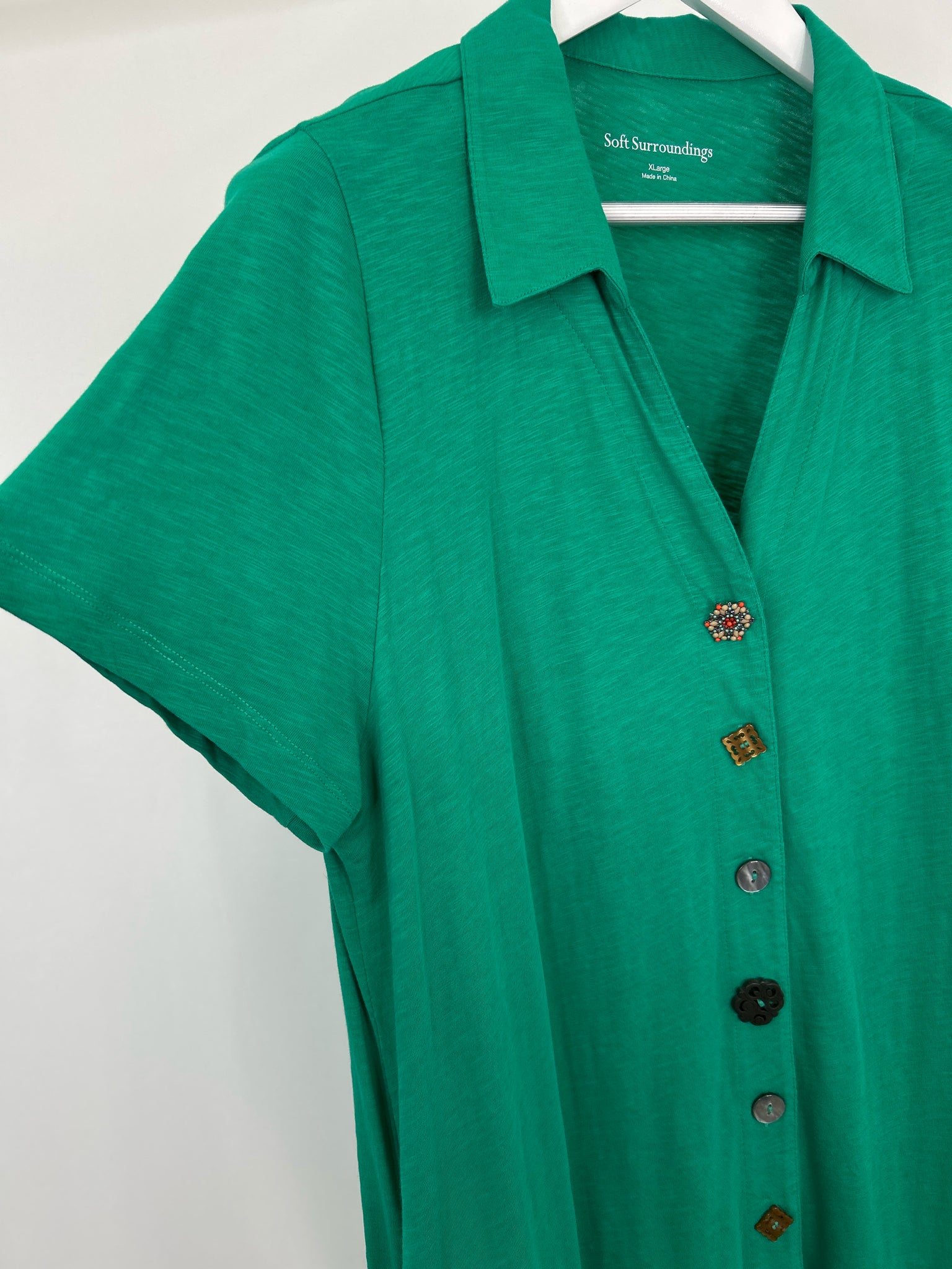 SOFT SURROUNDINGS Size XL Green Women Dress