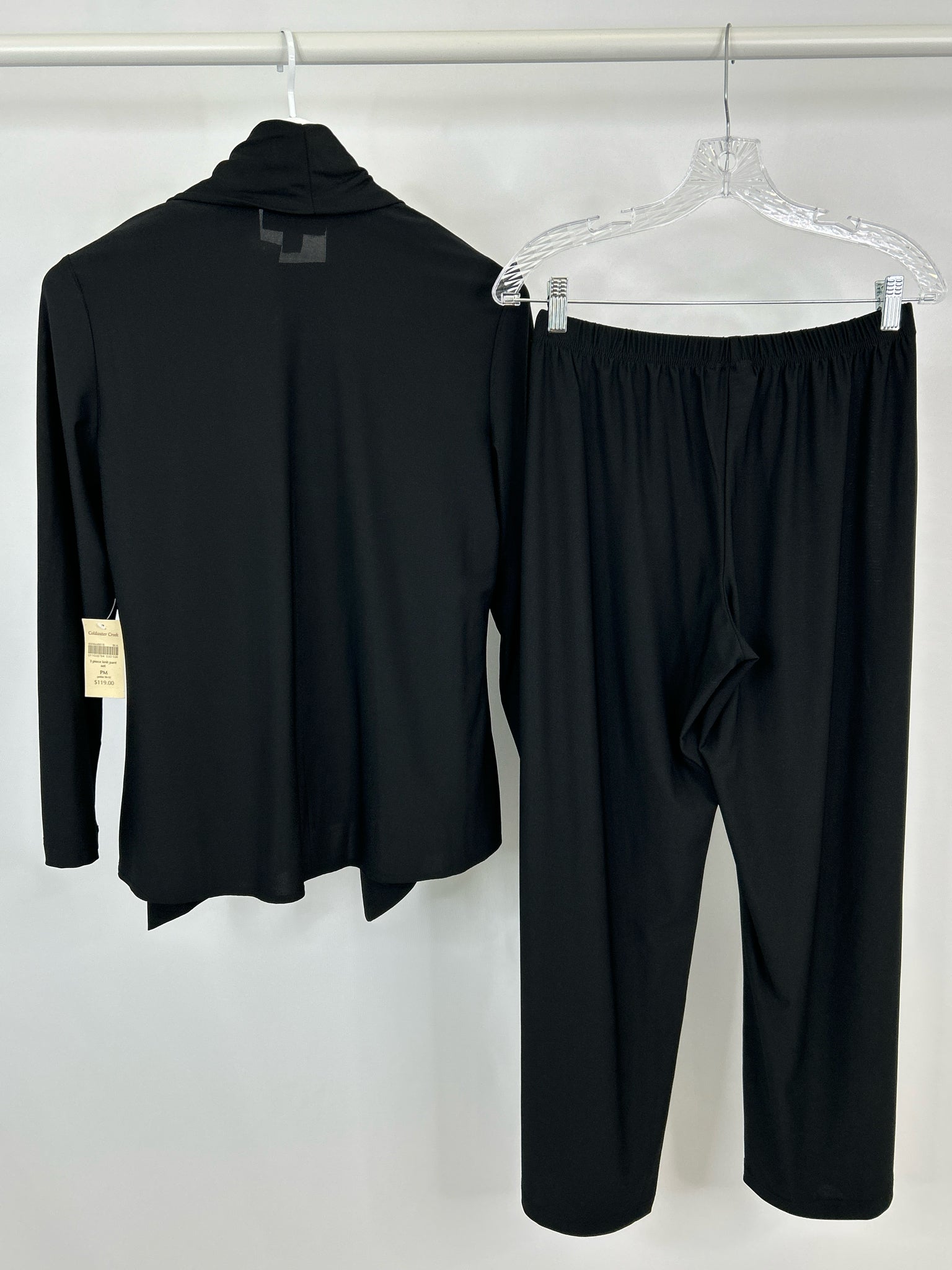 COLDWATER CREEK Size PM Black Women 3-Piece w/Pants NWT