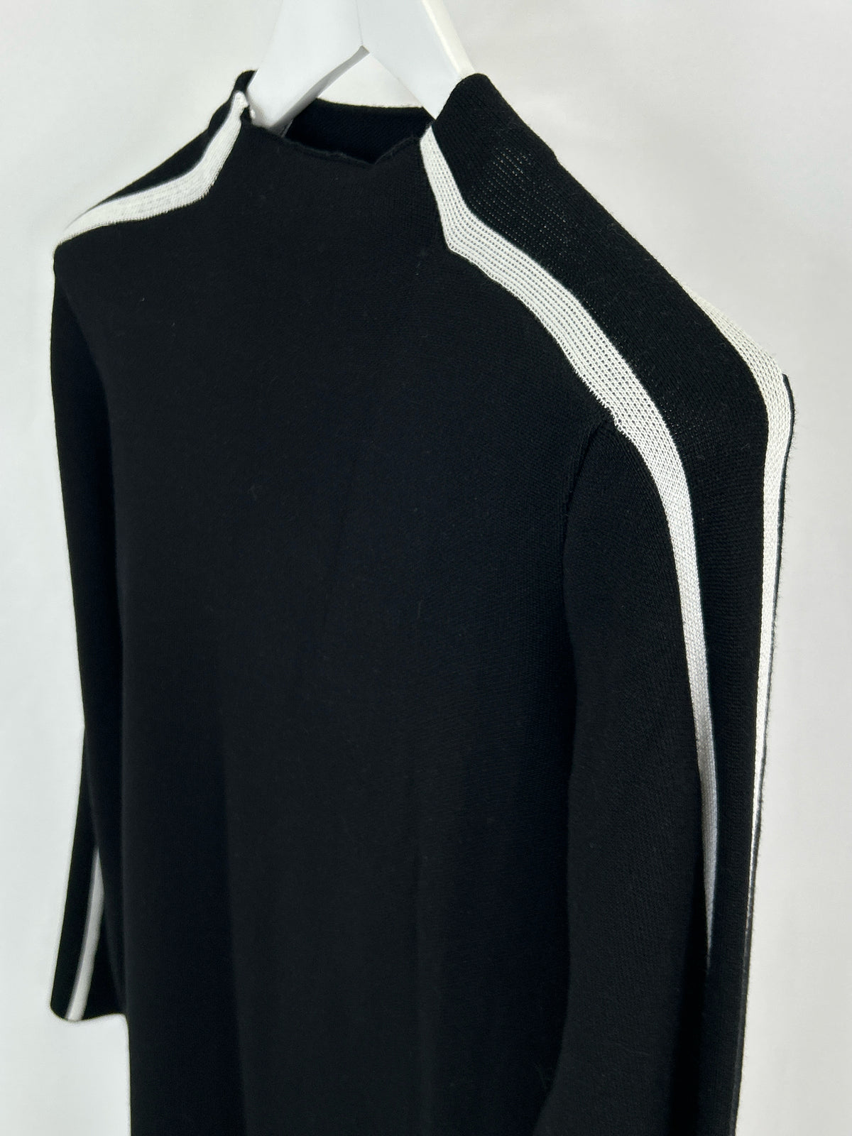 SAKS FIFTH AVENUE Size L Black and White Women Dress