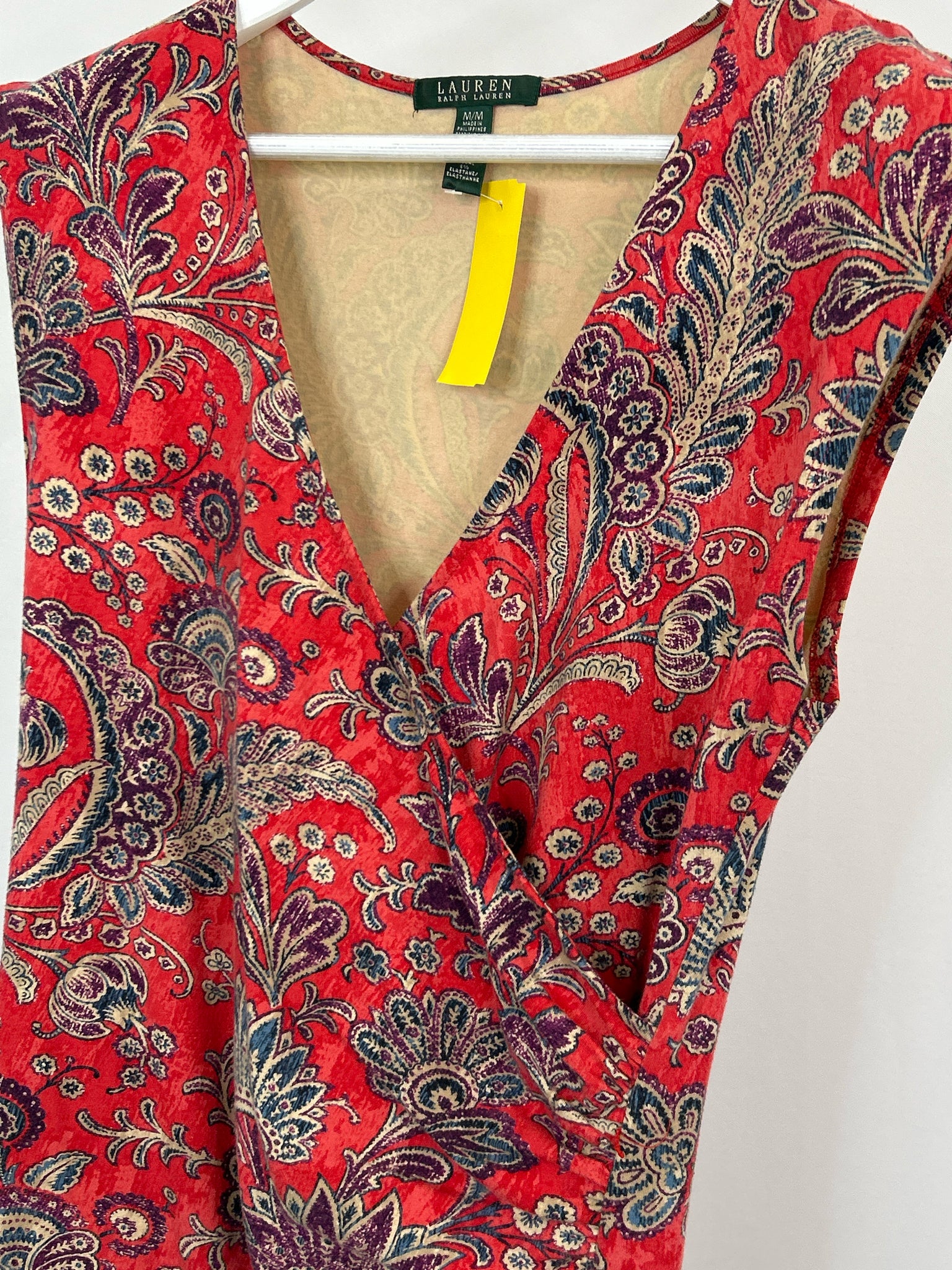 Lauren Ralph Lauren Size M Red Print Women Dress