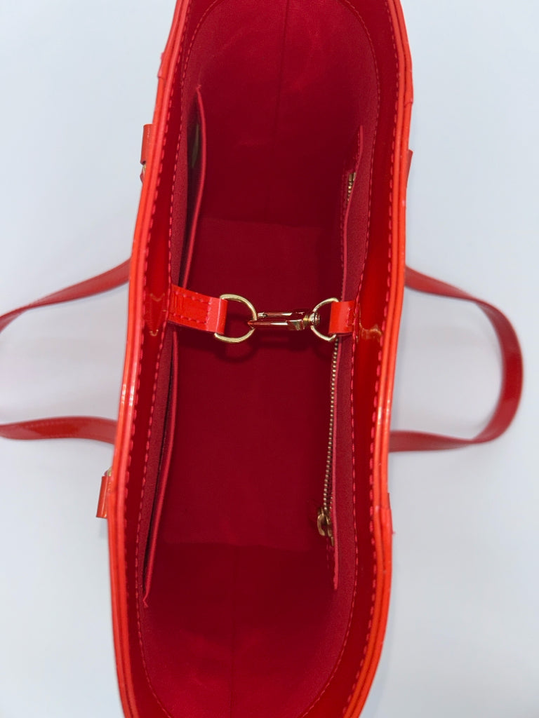 LOUIS VUITTON Red Orange Women's Purse