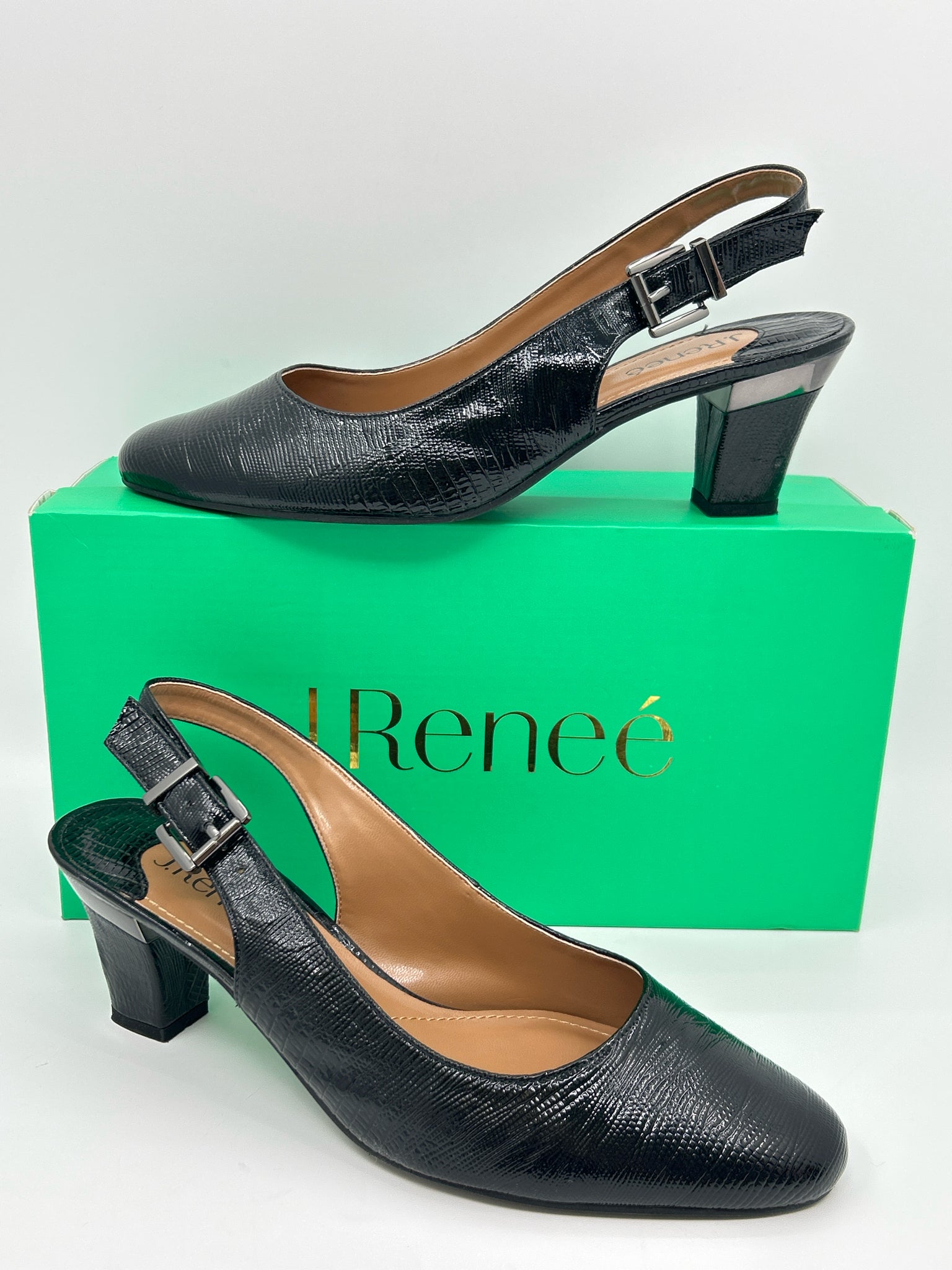 J. RENEE Size 10 Black Women Pumps