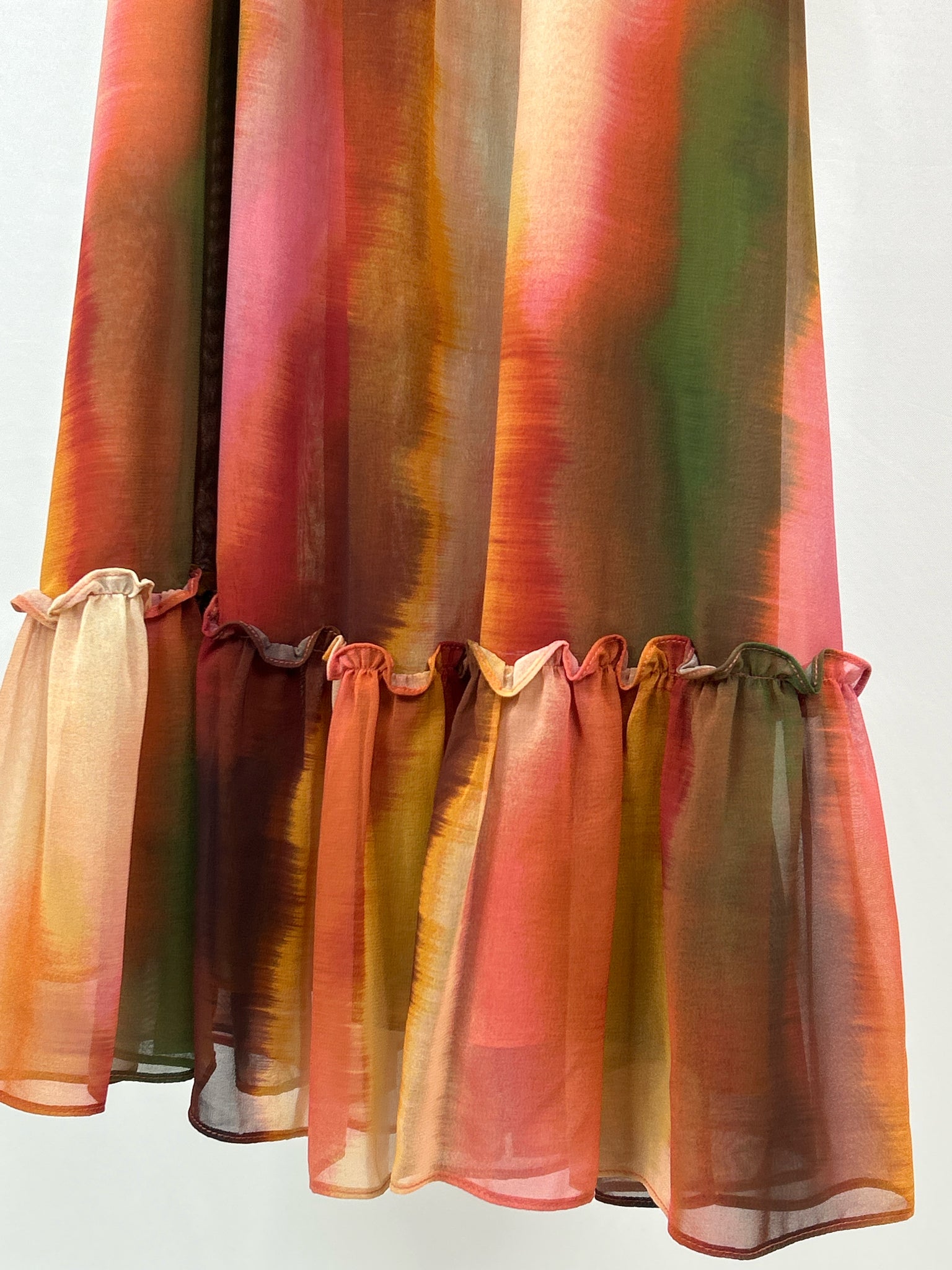 MISA Size XS Orange and Brown Women Dress NWT