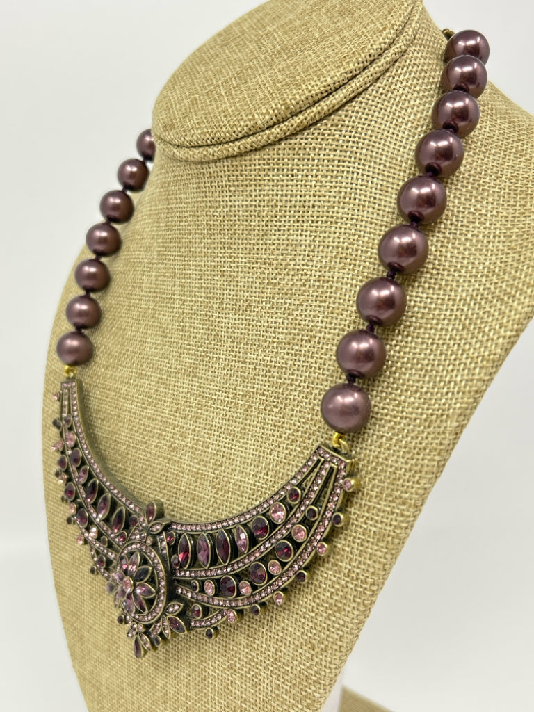 HEIDI DAUS Gold and Purple Necklace